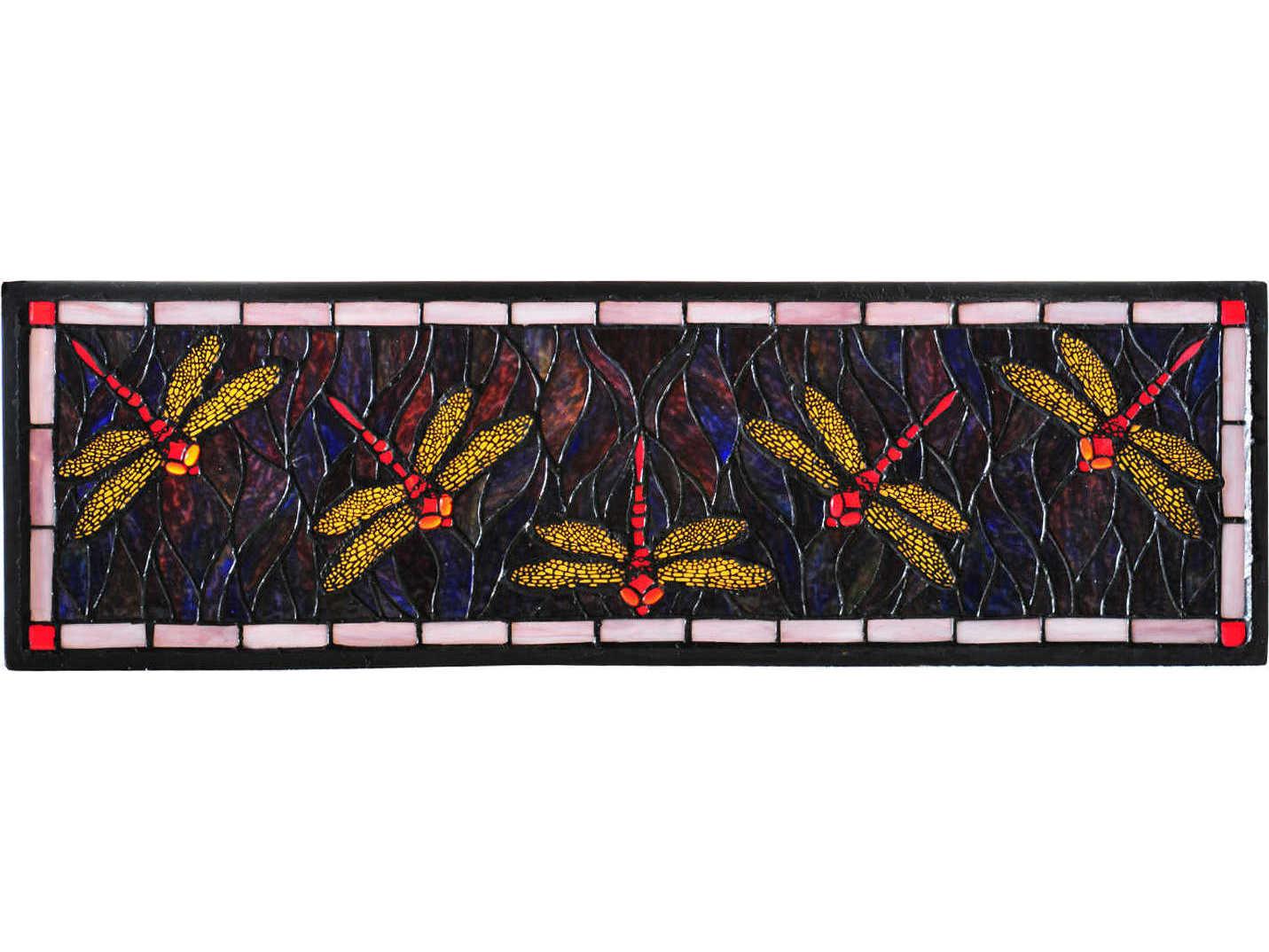 Meyda Three Dragonfly Stained Glass Window