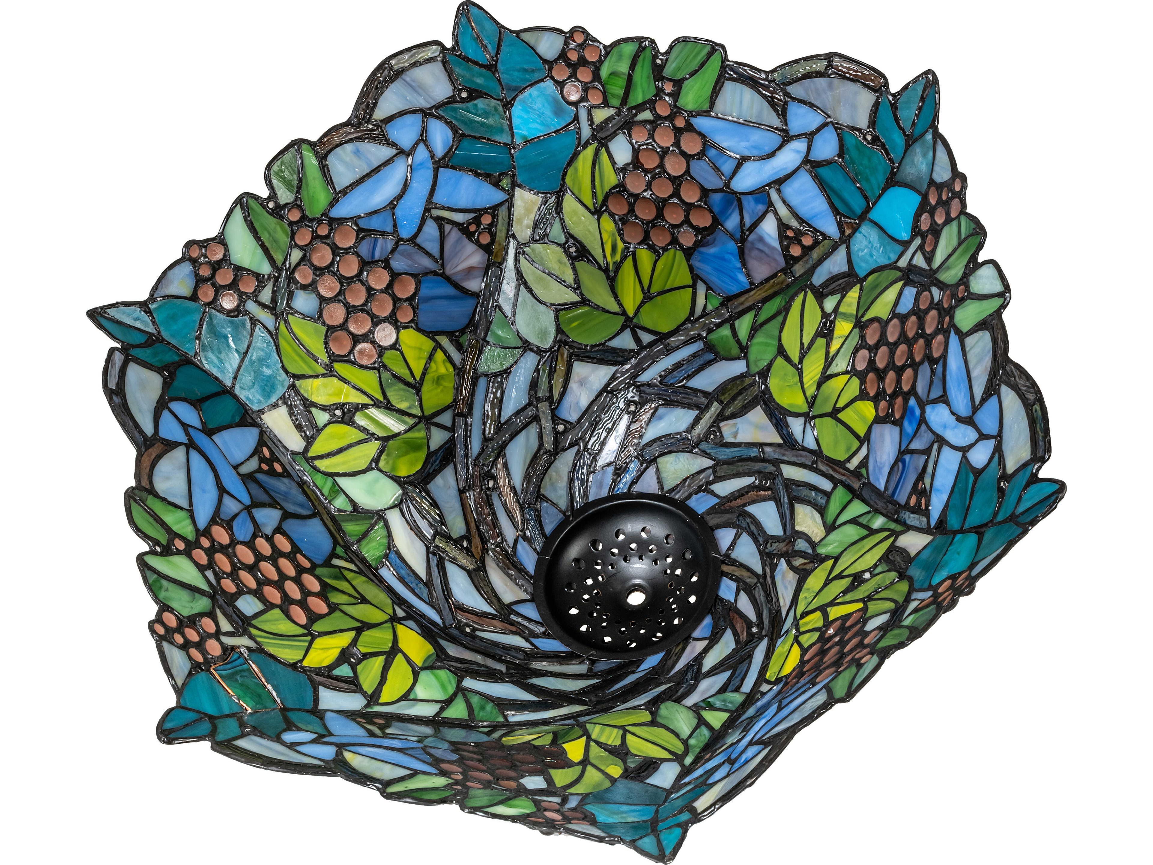 Meyda Spiral Grape Stained Glass