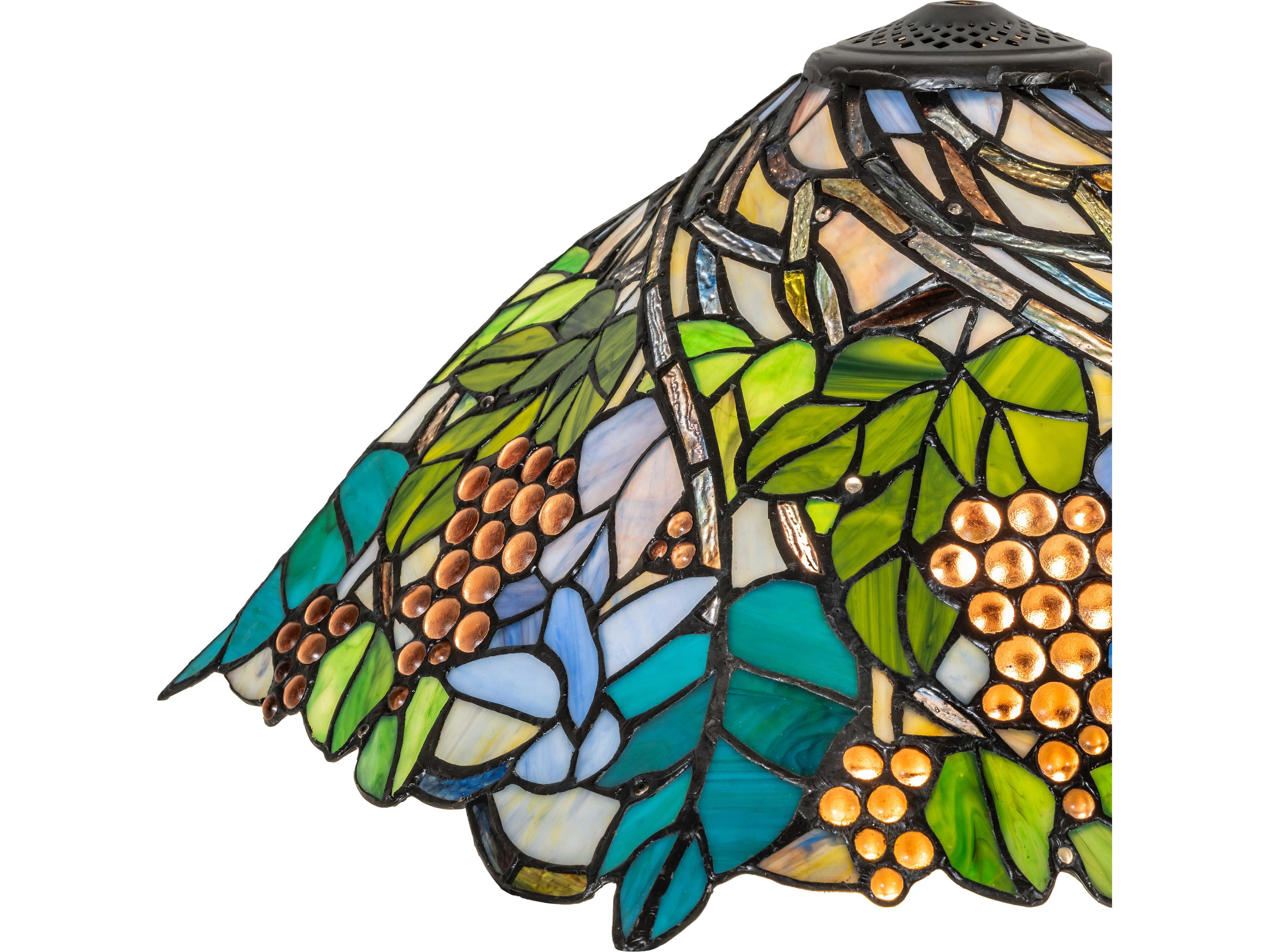 Meyda Spiral Grape Stained Glass