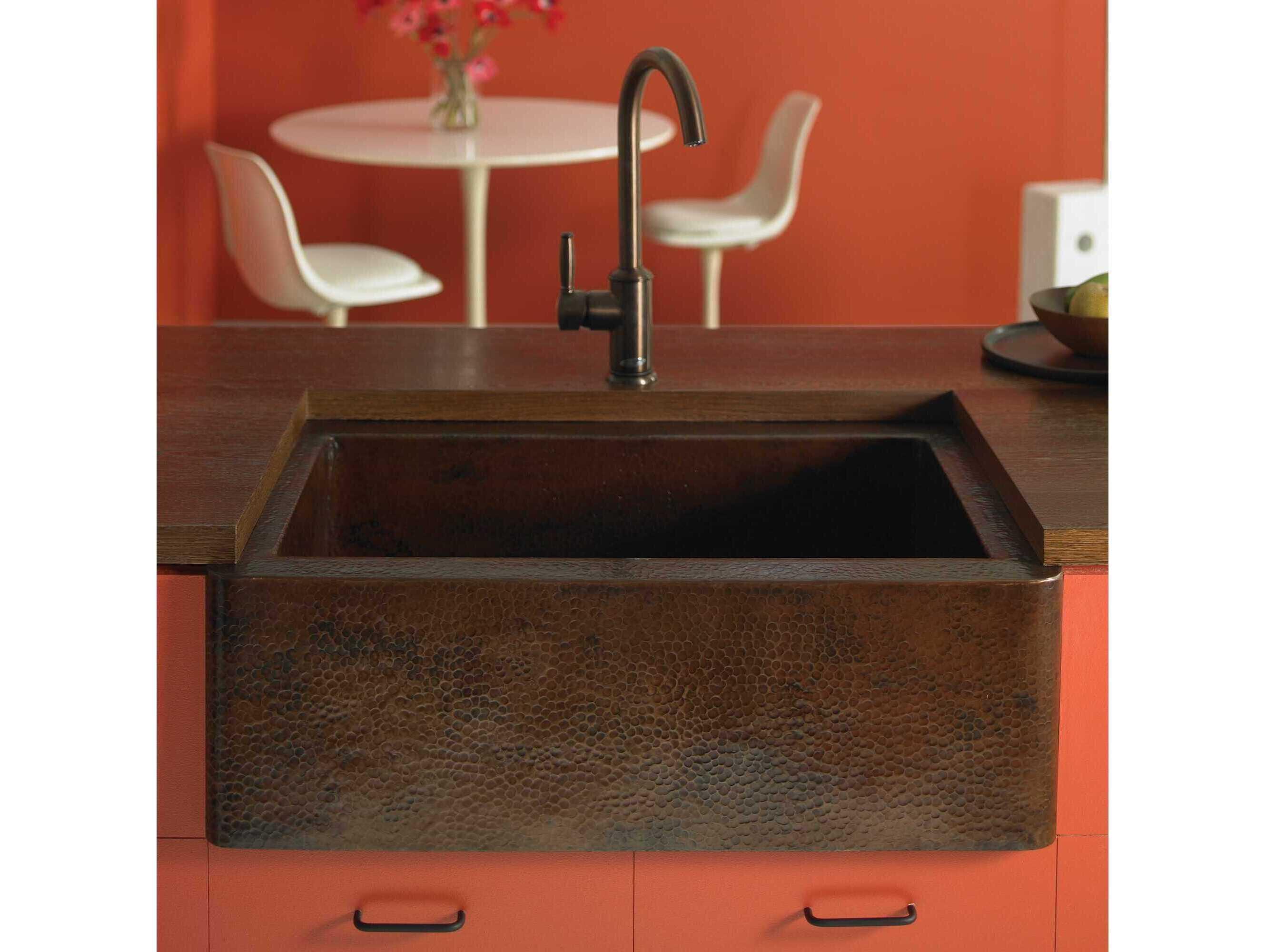 Native Trails Farmhouse Antique Copper Kitchen Sink