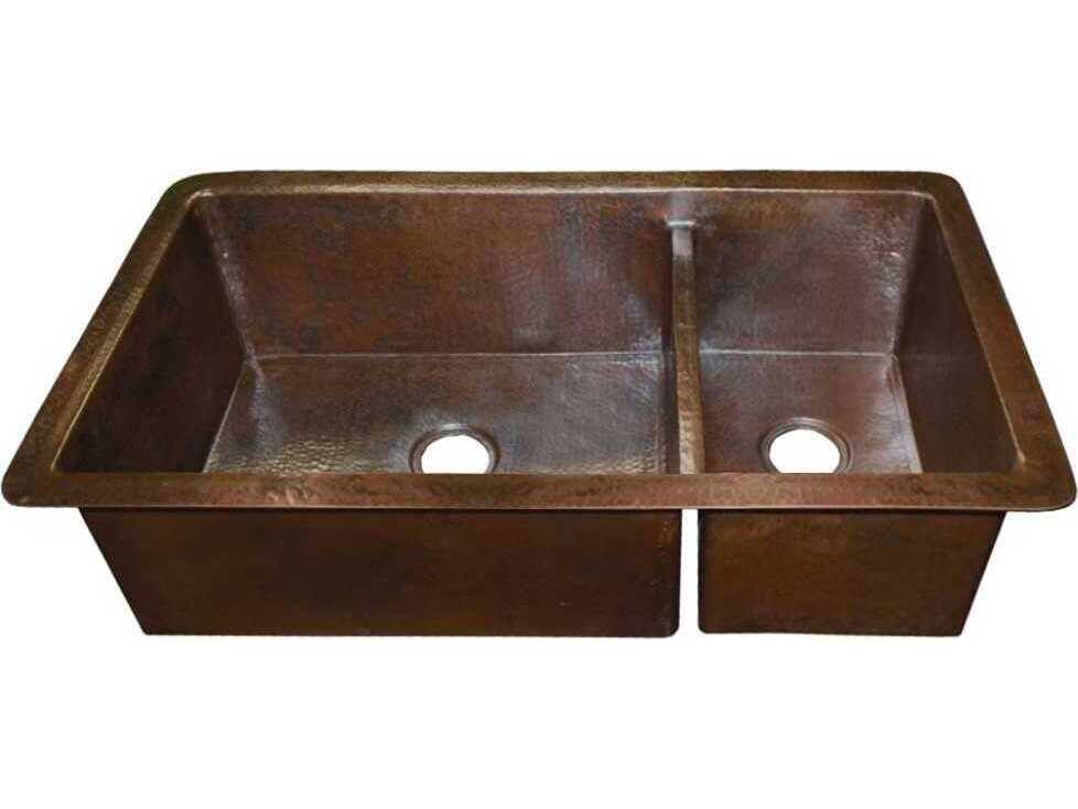 Native Trails Cocina Antique Copper Duet Pro Kitchen Sink