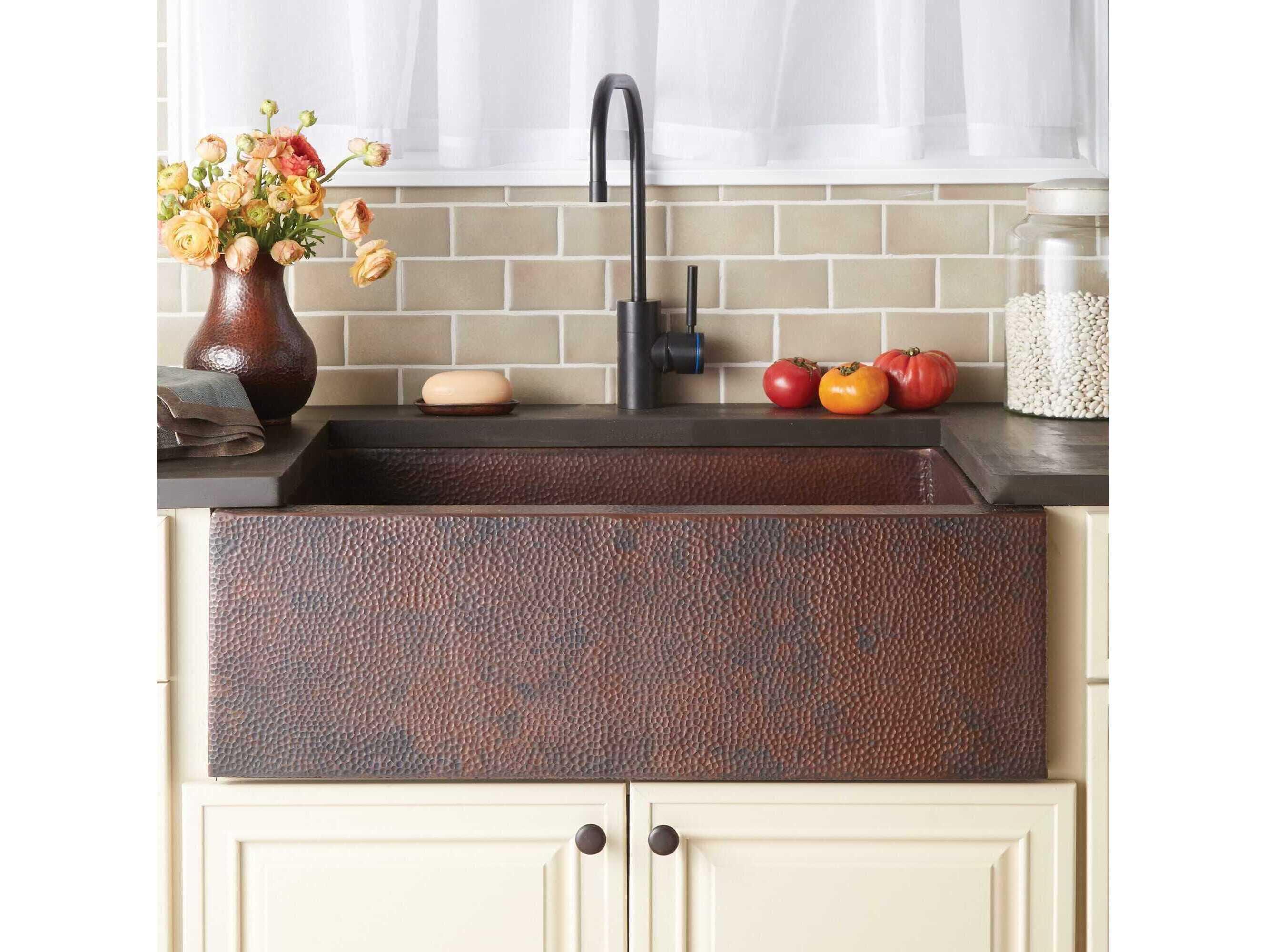 Native Trails Pinnacle Antique Copper Kitchen Sink