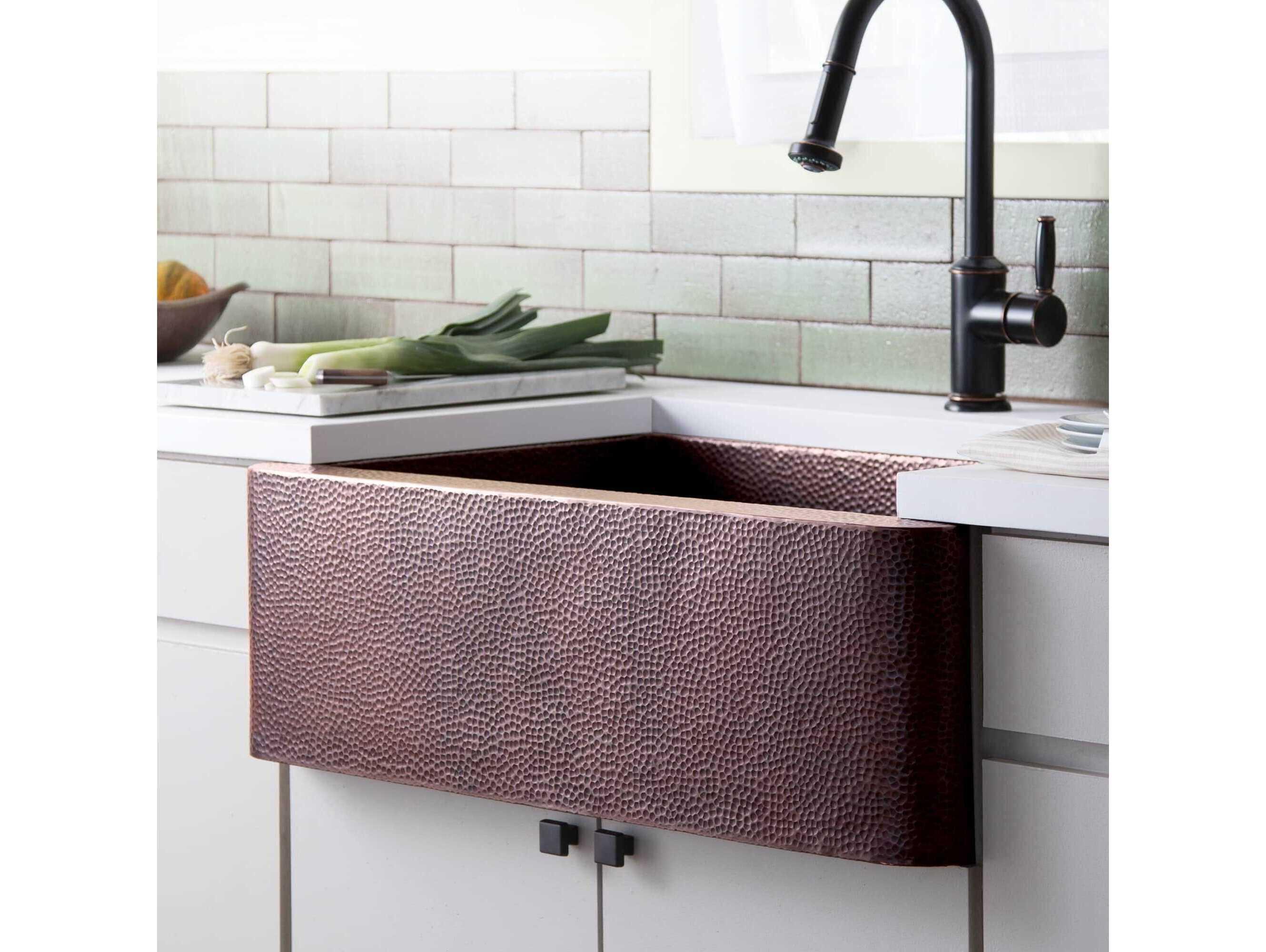 Native Trails Farmhouse Antique Copper Kitchen Sink