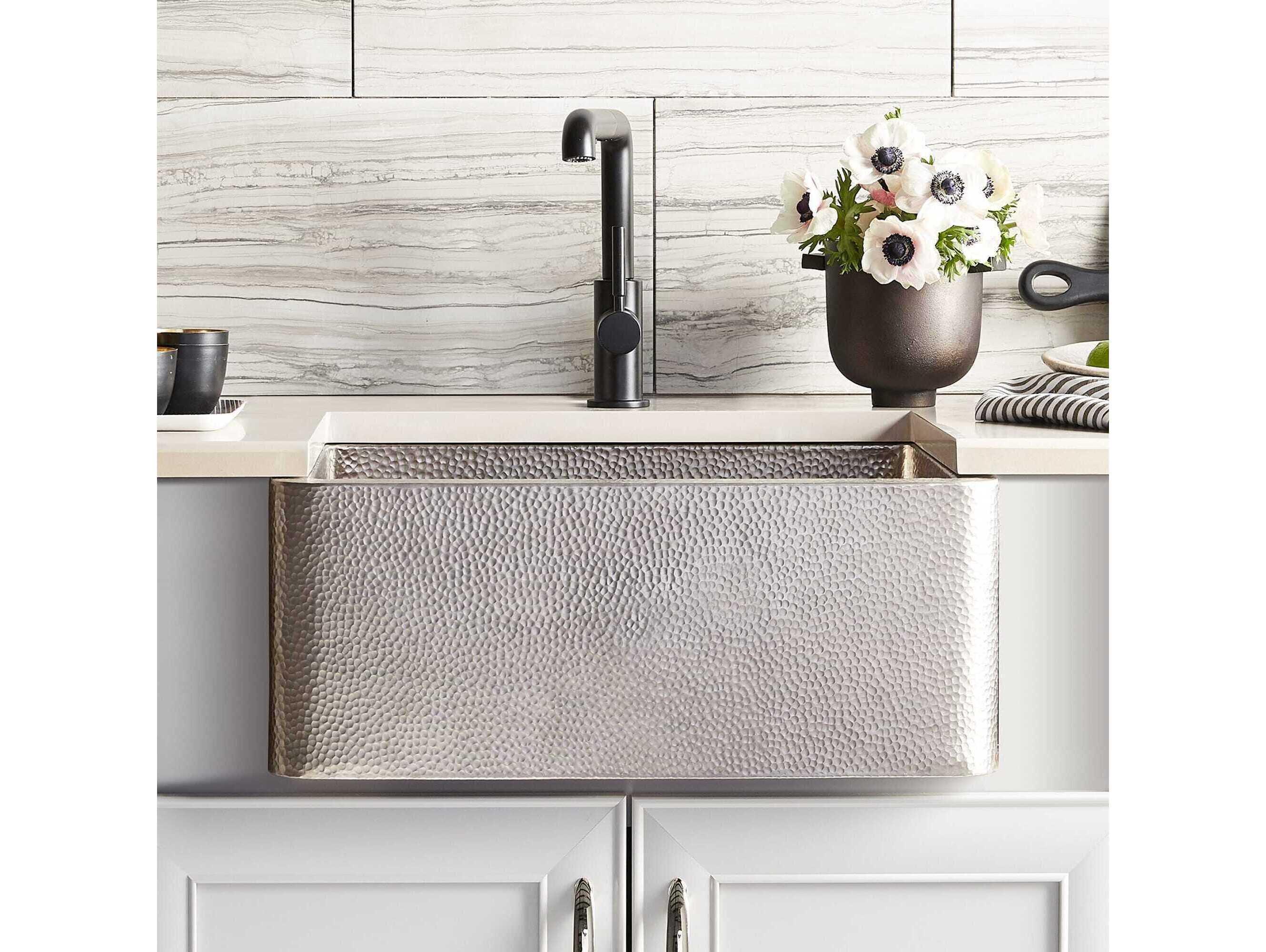 Native Trails Farmhouse Brushed Nickel Kitchen Sink