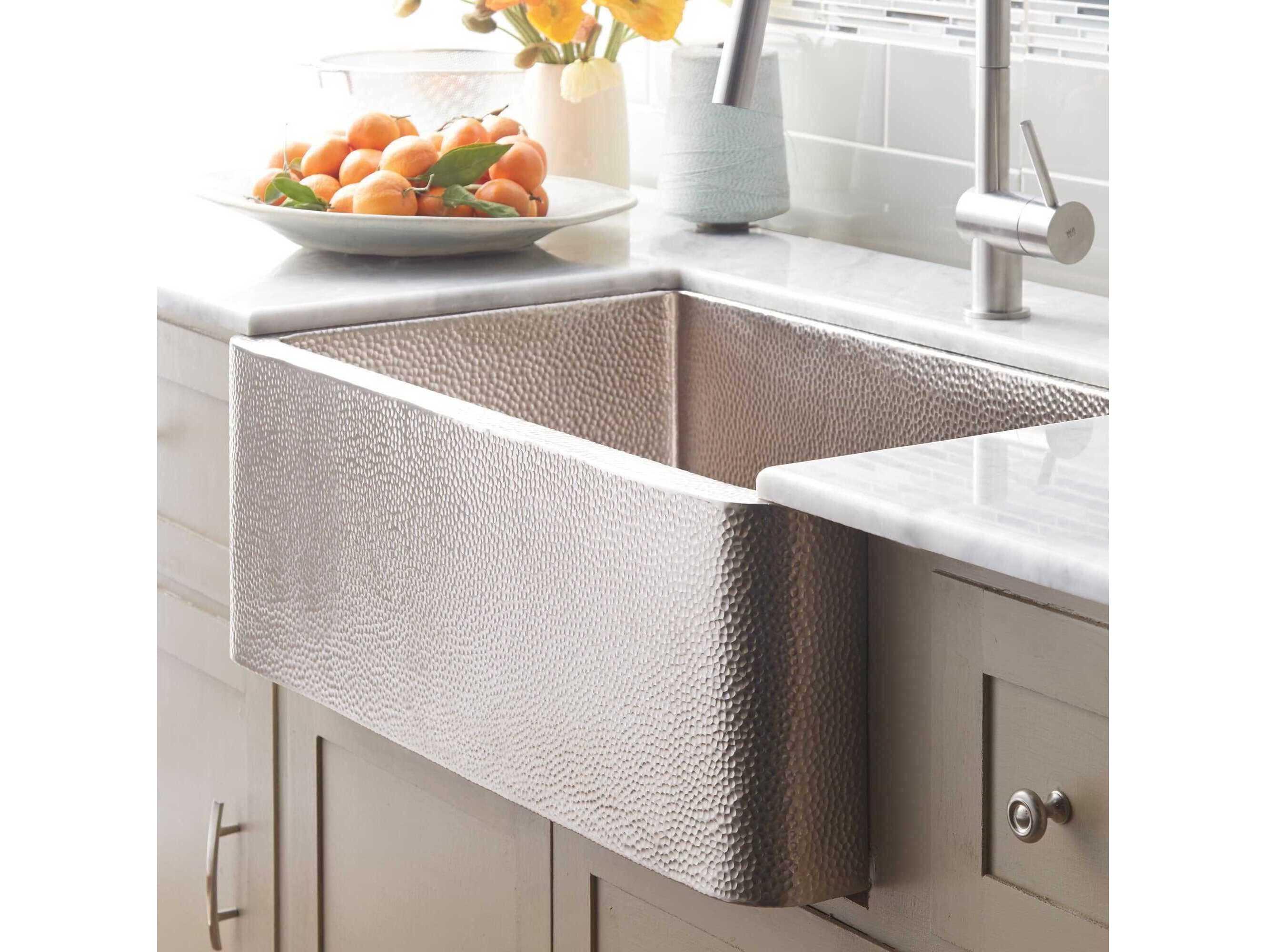 Native Trails Farmhouse Brushed Nickel Kitchen Sink