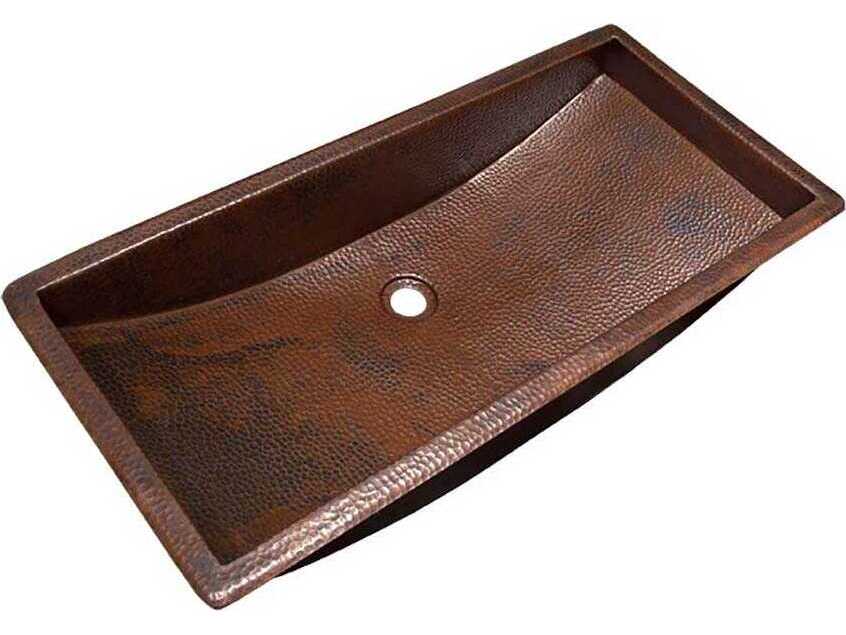 Native Trails Trough Antique Copper Bathroom Sink
