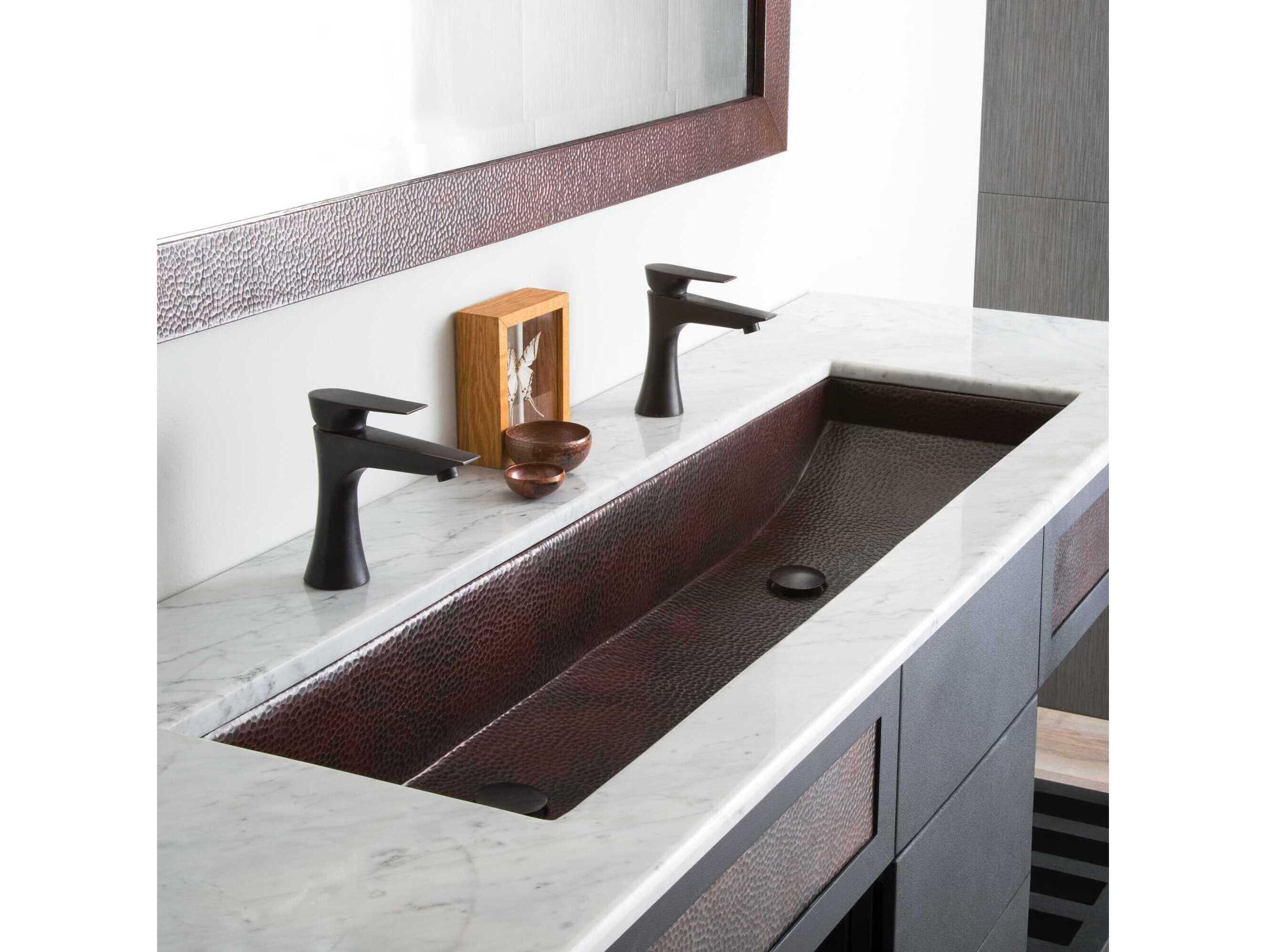 Native Trails Trough Antique Copper Bathroom Sink