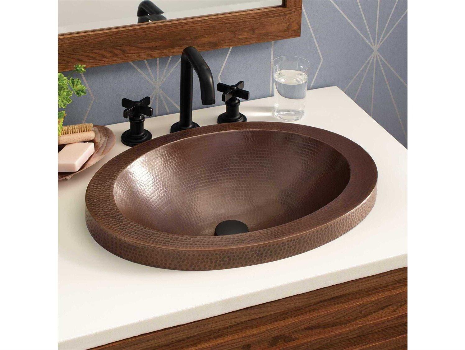 Native Trails Hibiscus Antique Copper Bathroom Sink