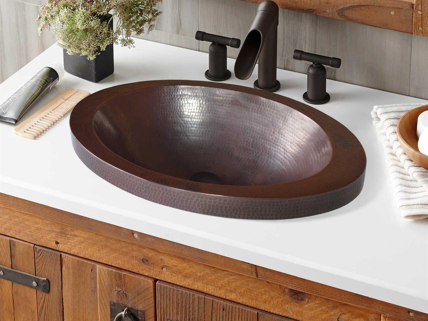 Native Trails Hibiscus Antique Copper Bathroom Sink