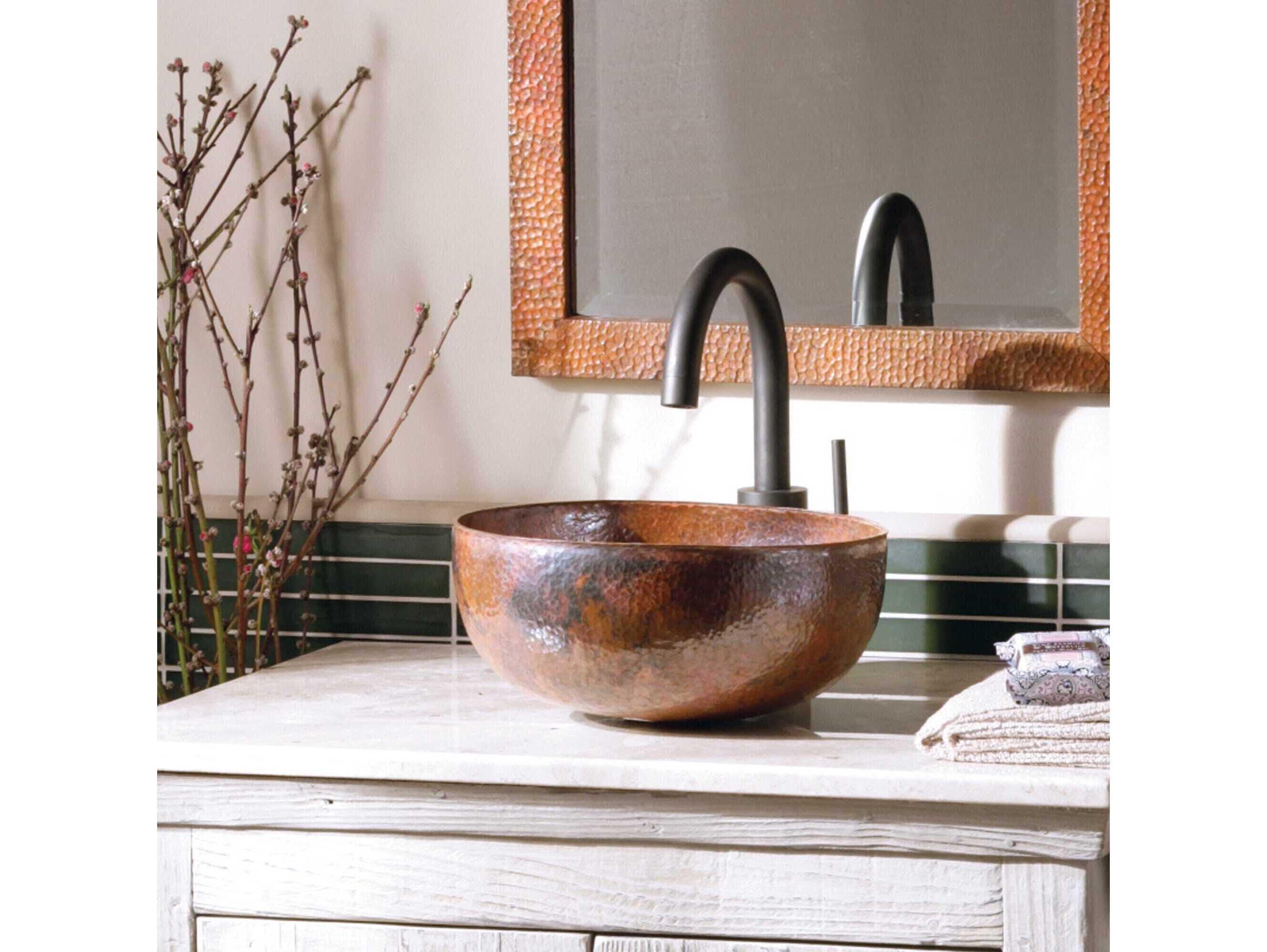 Native Trails Maestro Petit Tempered Copper Bathroom Sink