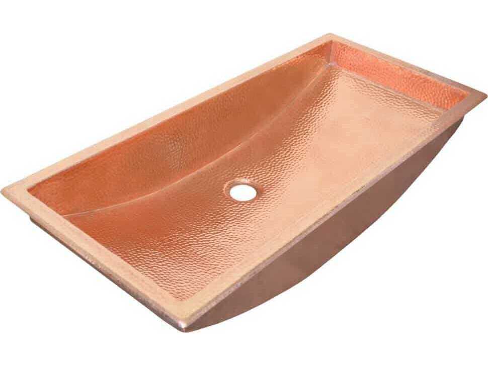 Native Trails Trough Polished Copper Bathroom Sink