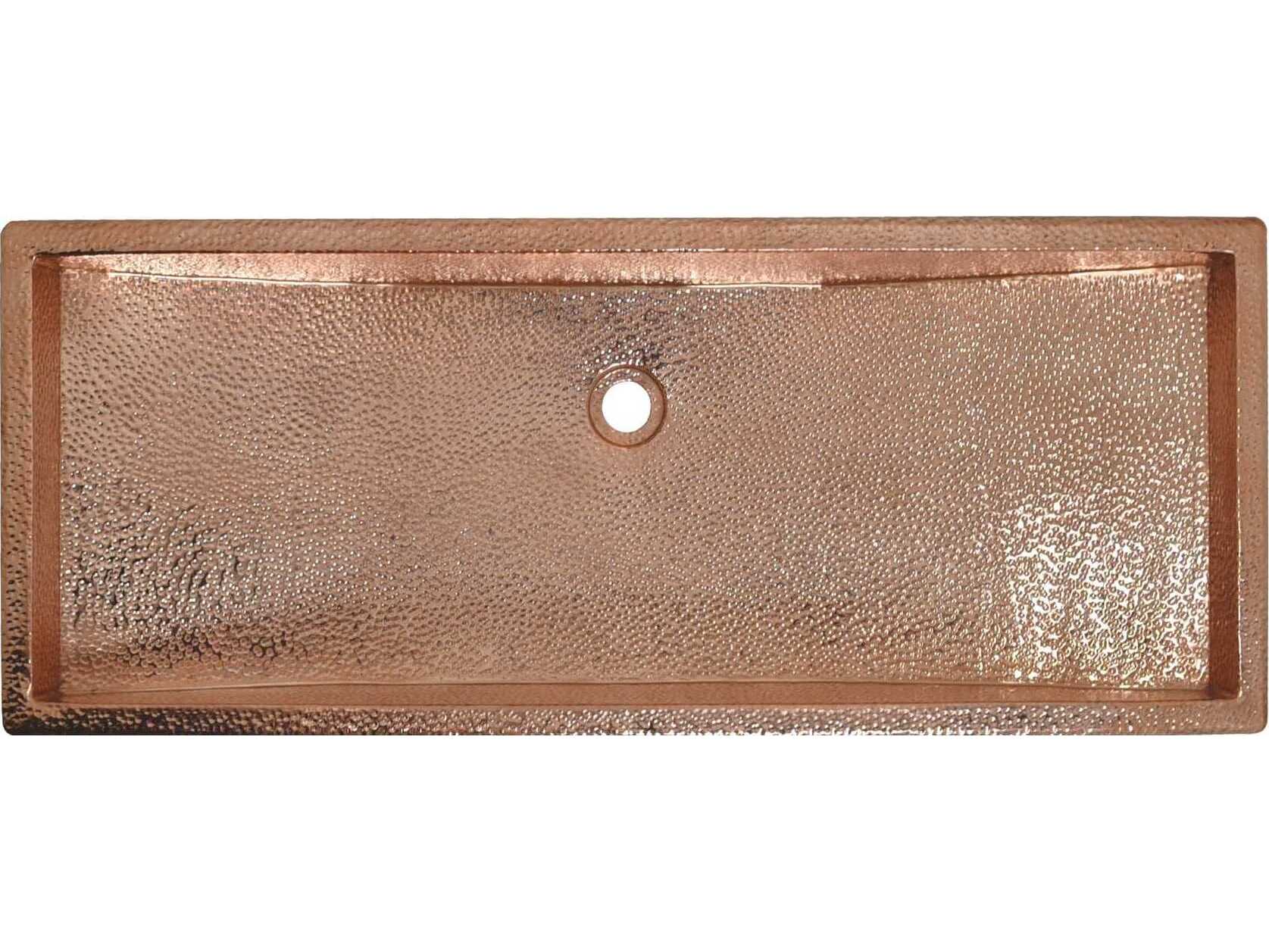 Native Trails Trough Polished Copper Bathroom Sink
