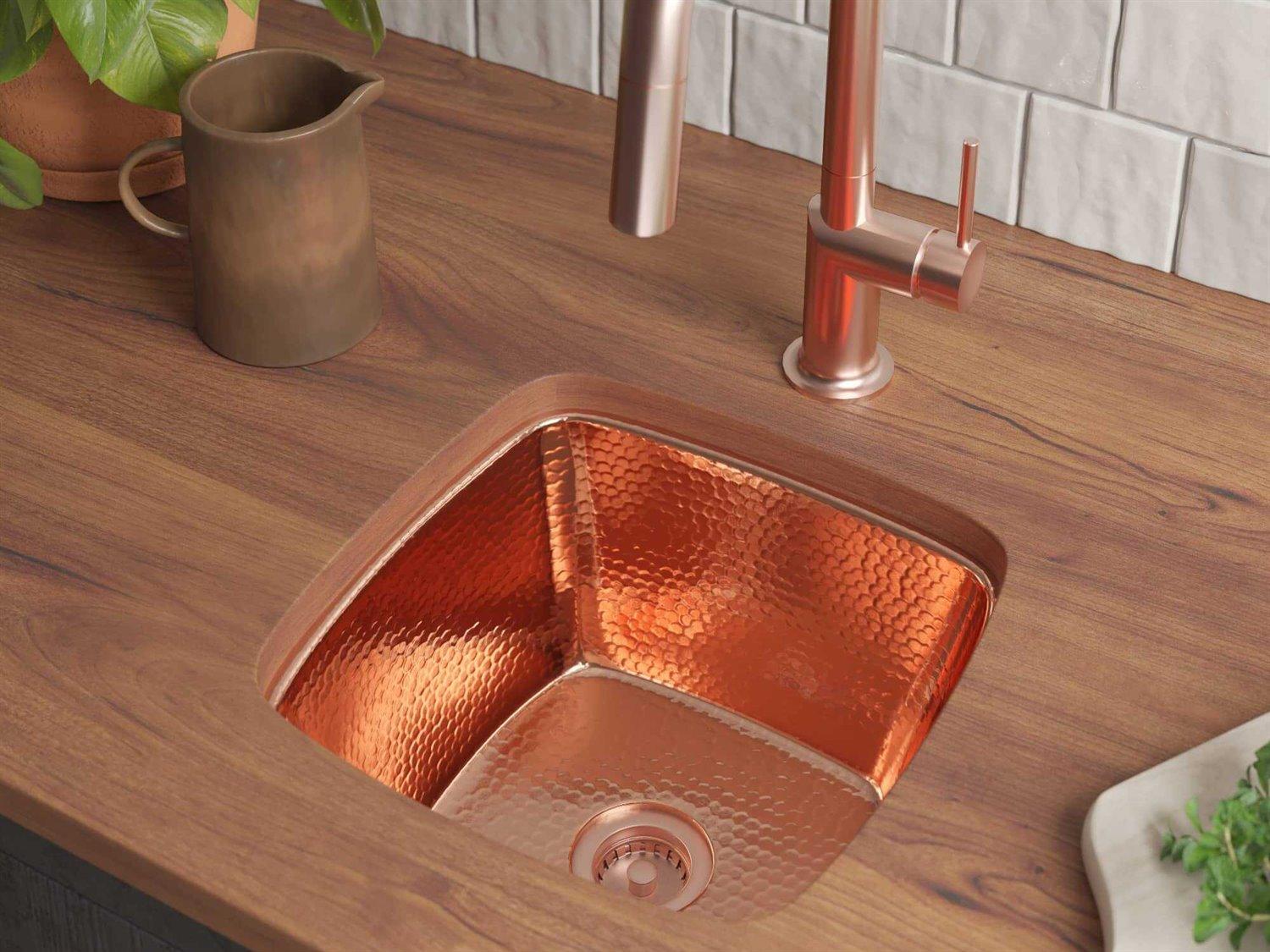 Native Trails Rincon Polished Copper Prep Sink