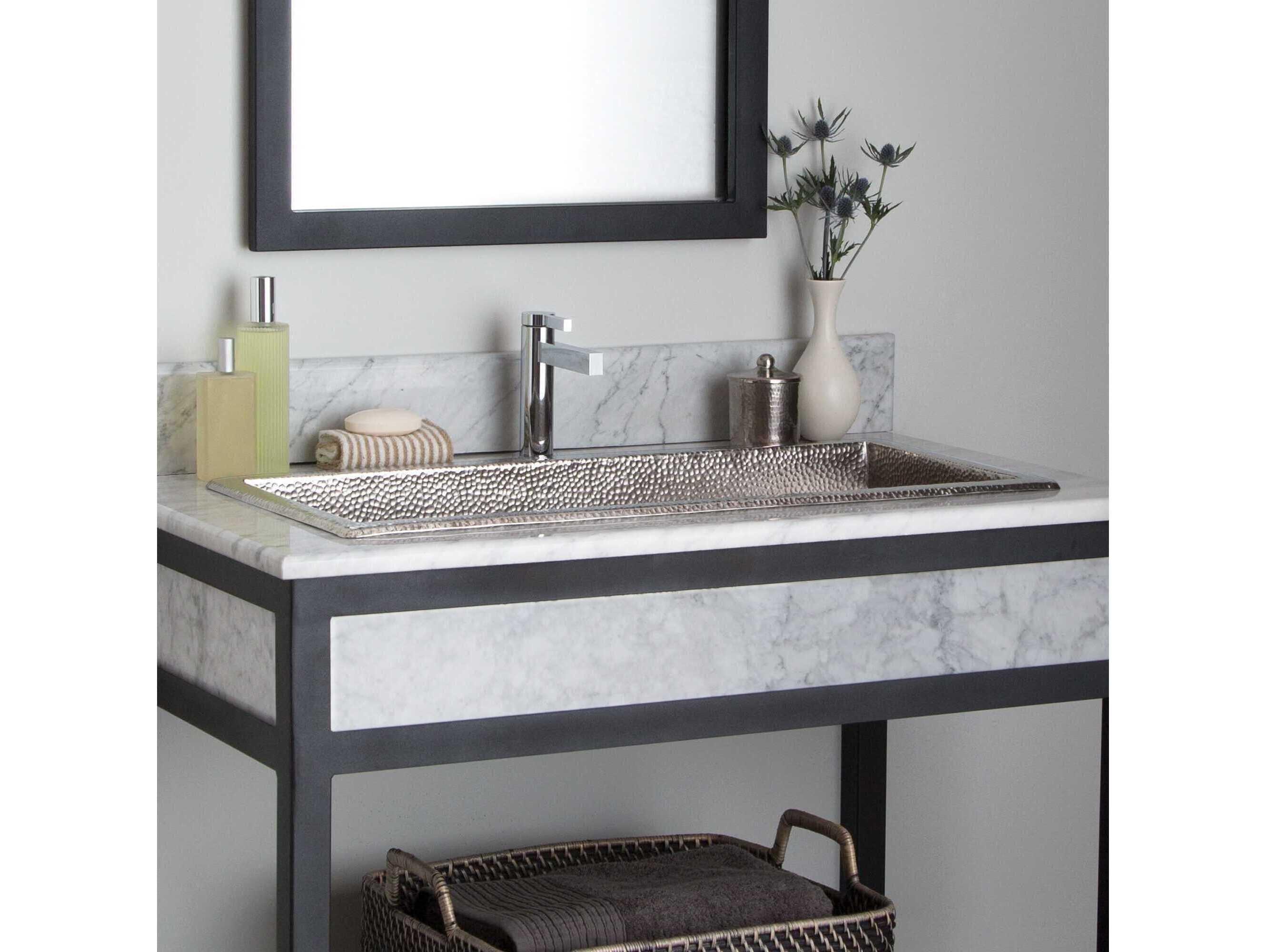 Native Trails Trough Brushed Nickel Bathroom Sink