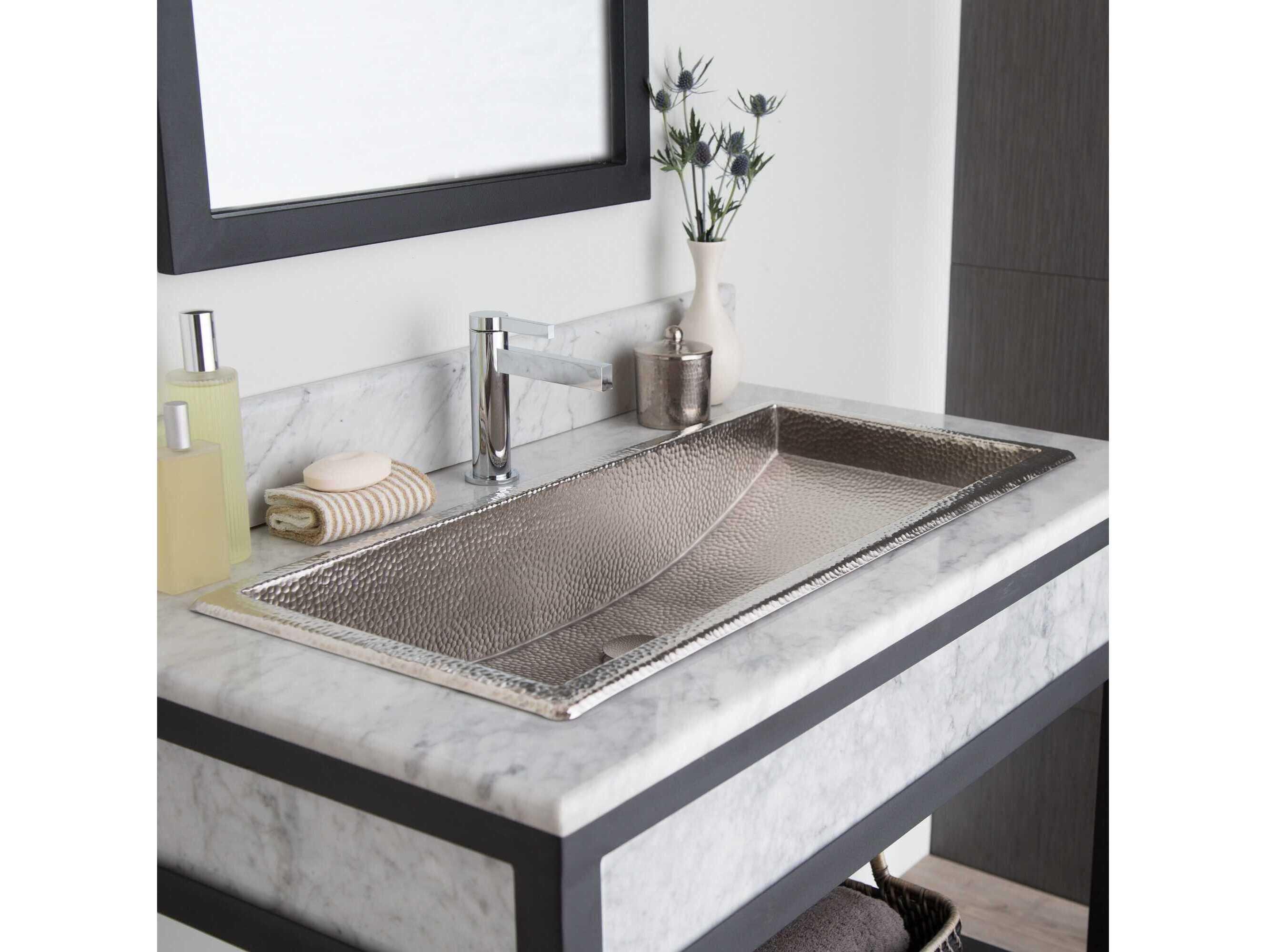 Native Trails Trough Brushed Nickel Bathroom Sink