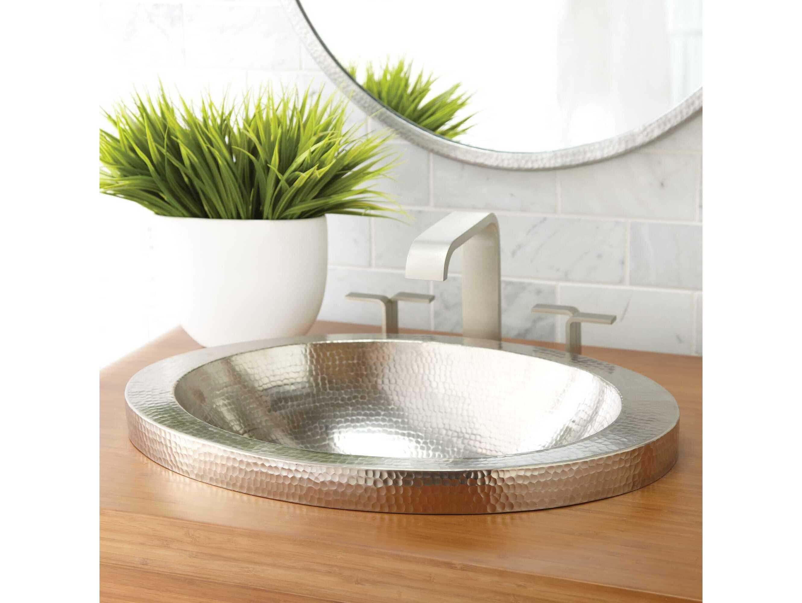 Native Trails Hibiscus Brushed Nickel Bathroom Sink