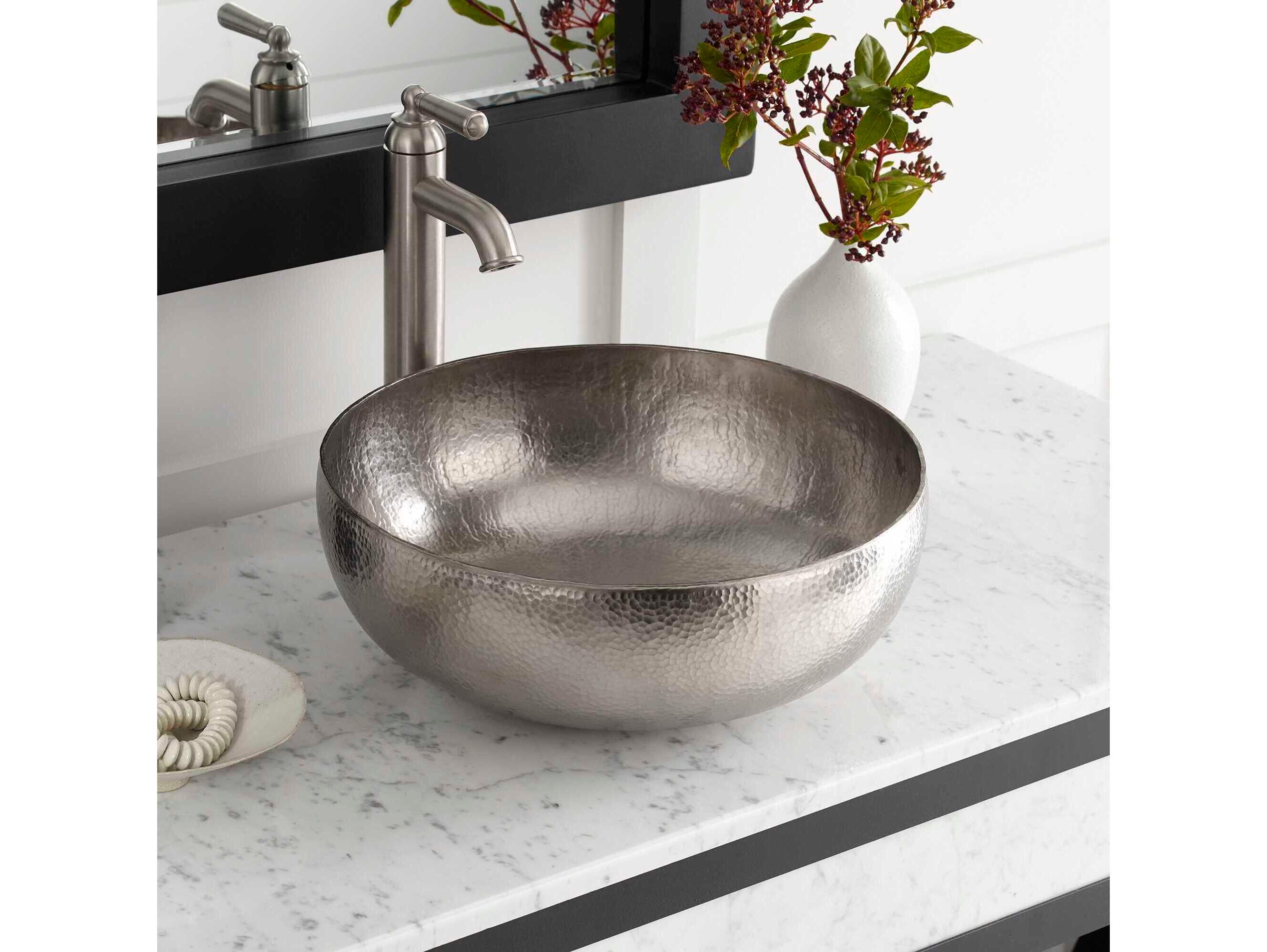 Native Trails Maestro Round Brushed Nickel Bathroom Sink
