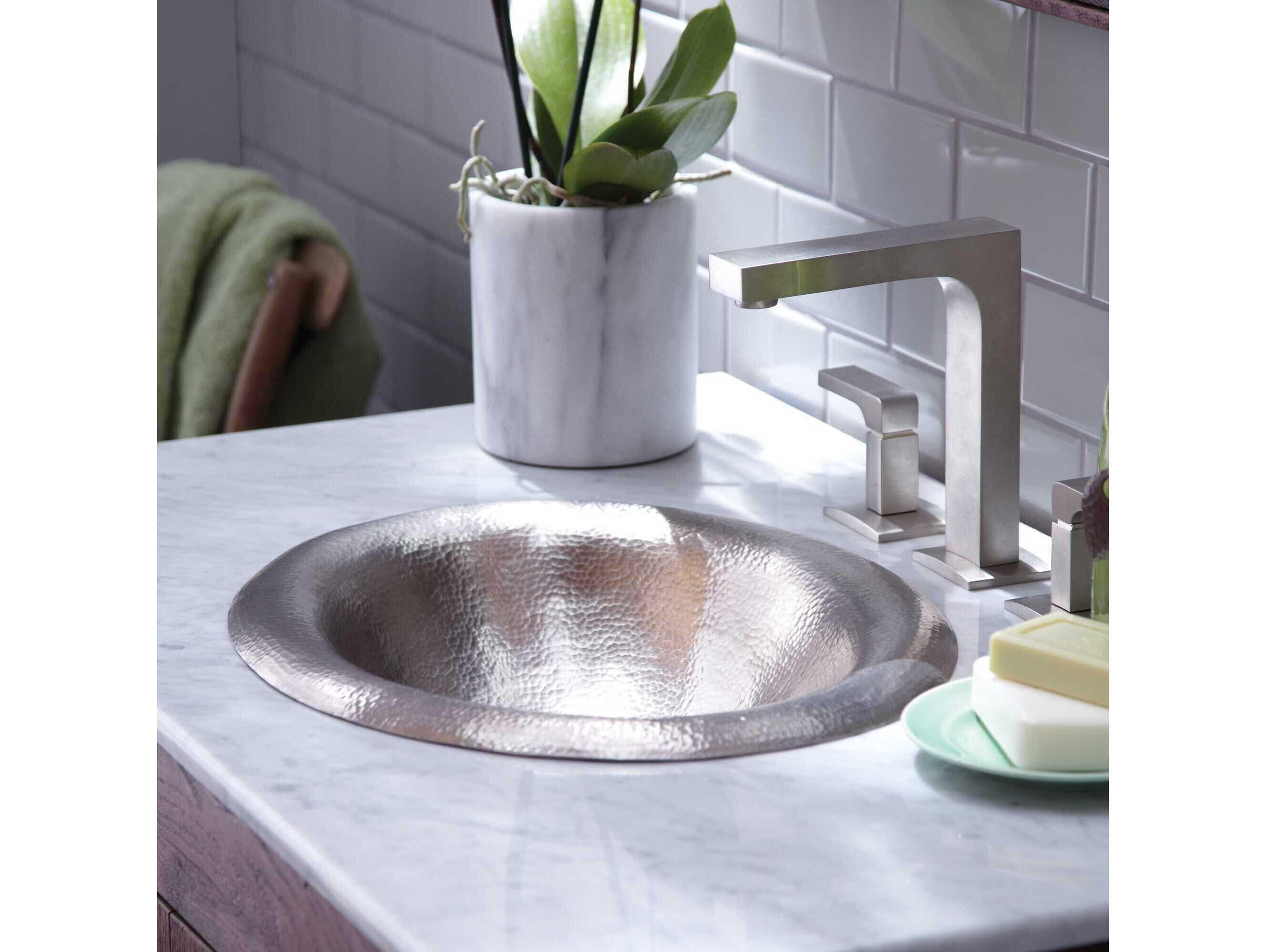 Native Trails Maestro Lotus Brushed Nickel Bathroom Sink
