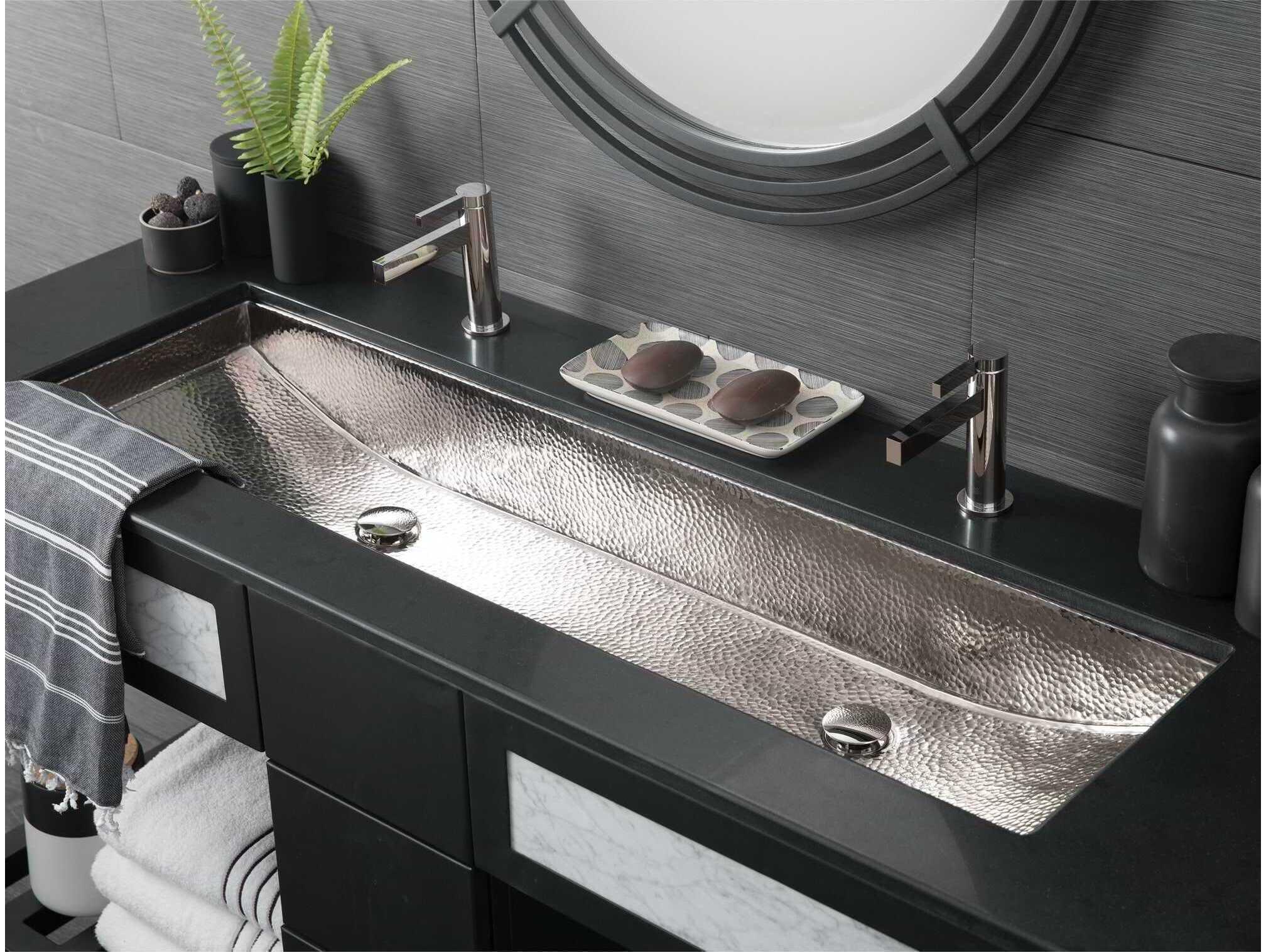 Native Trails Trough Polished Nickel Bathroom Sink