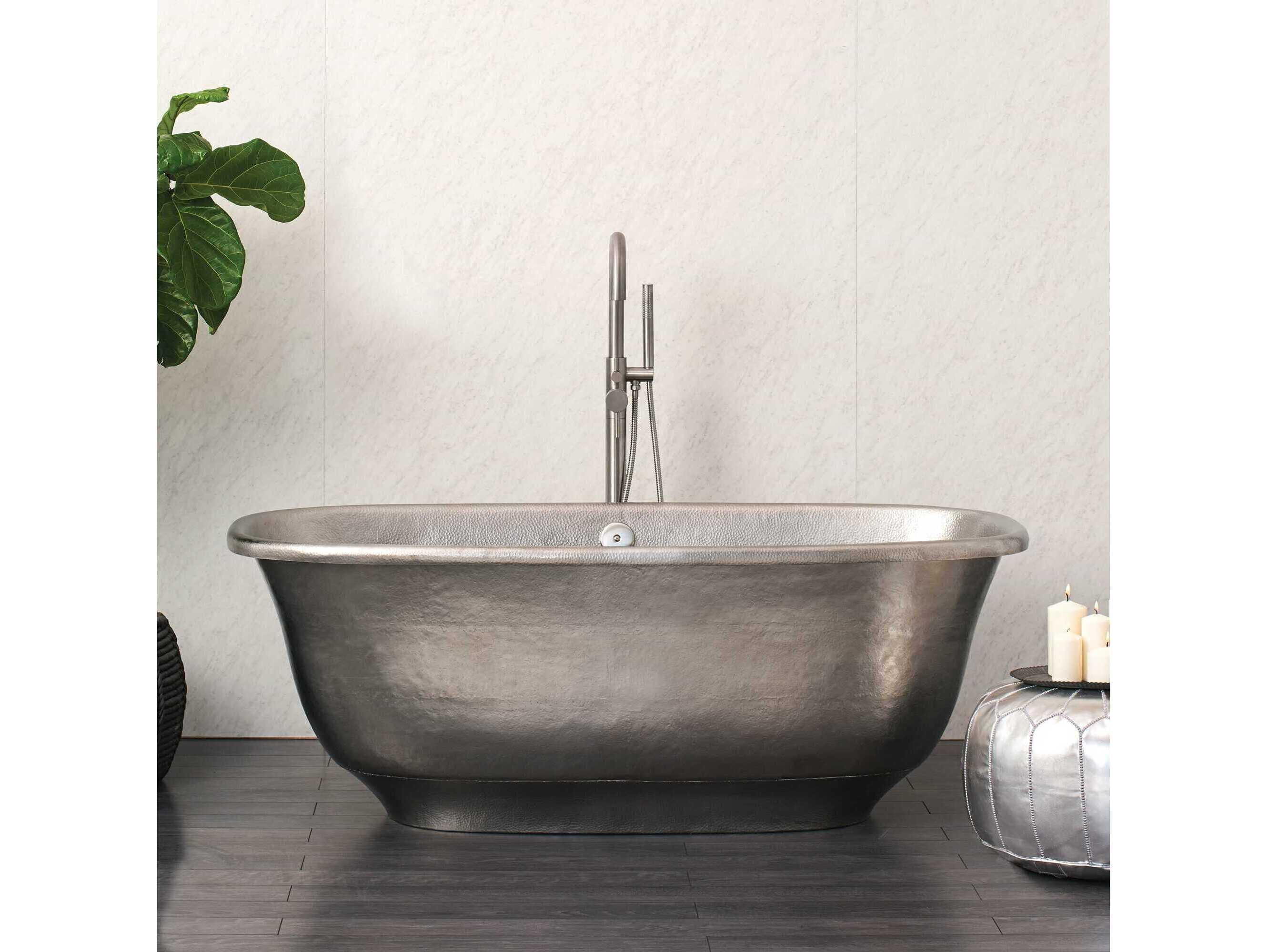 Native Trails Santorini Brushed Nickel Bathtub