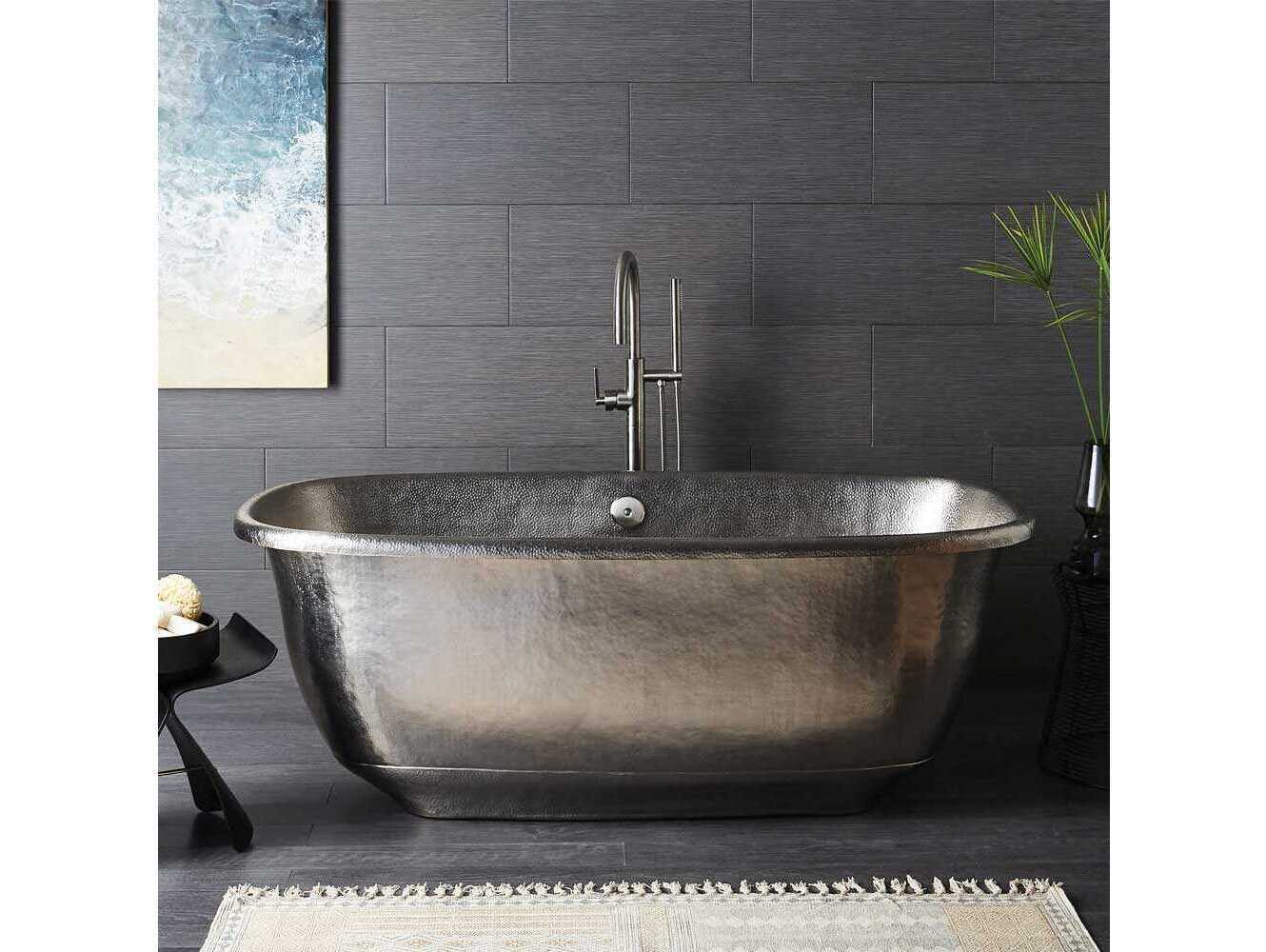 Native Trails Santorini Brushed Nickel Bathtub