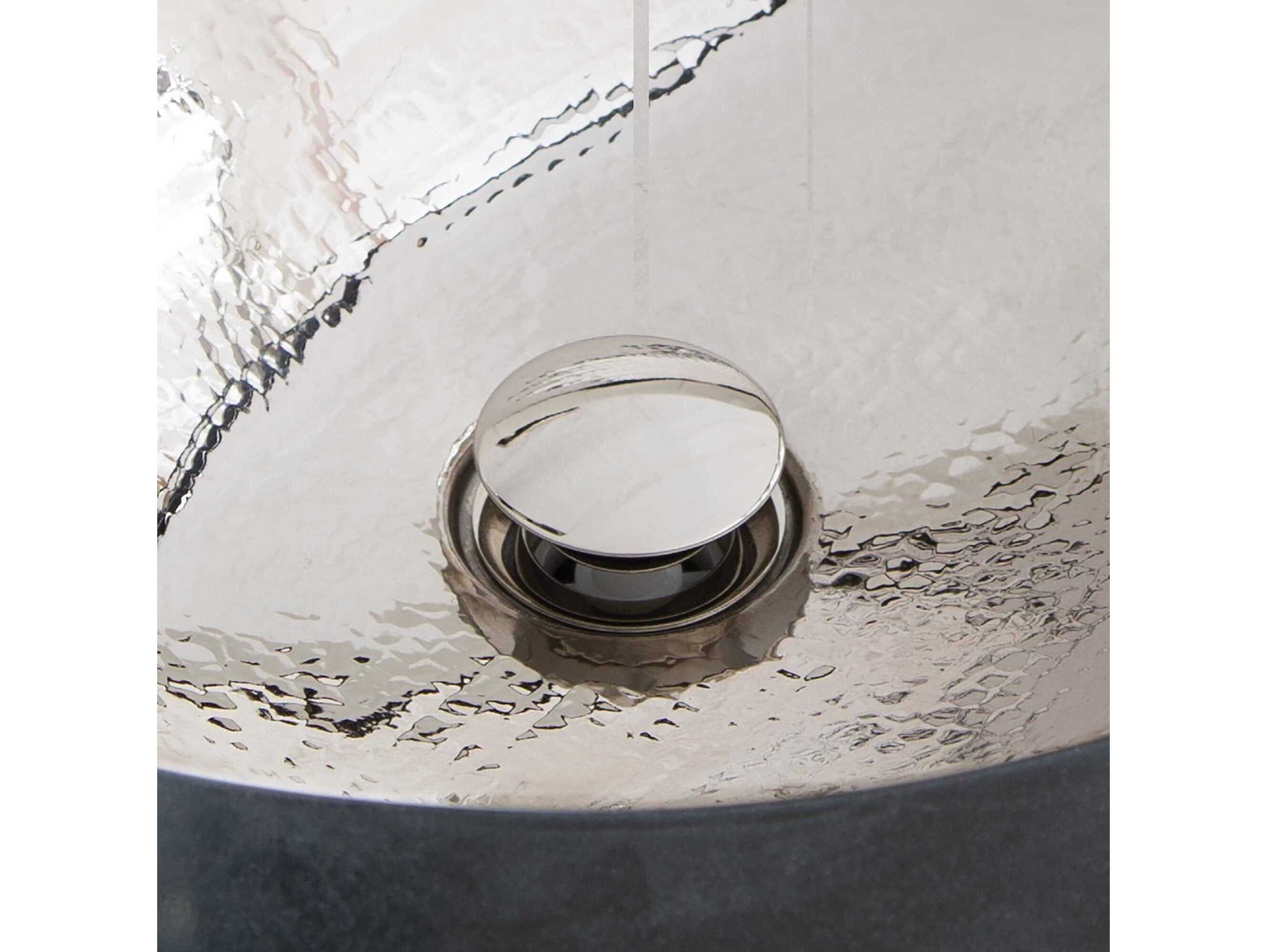 Native Trails Polished Nickel 1.5" Dome Drain