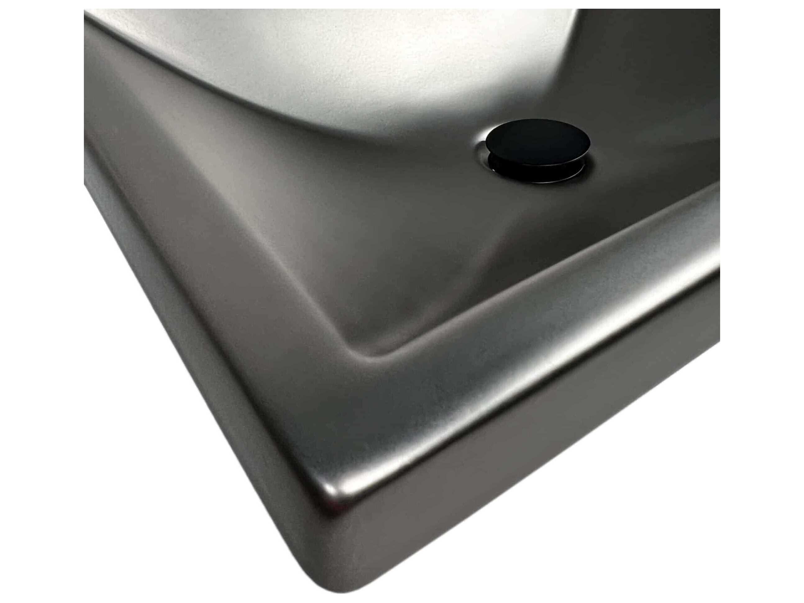 Native Trails Matte Black 1.5" Push to Seal Dome Drain