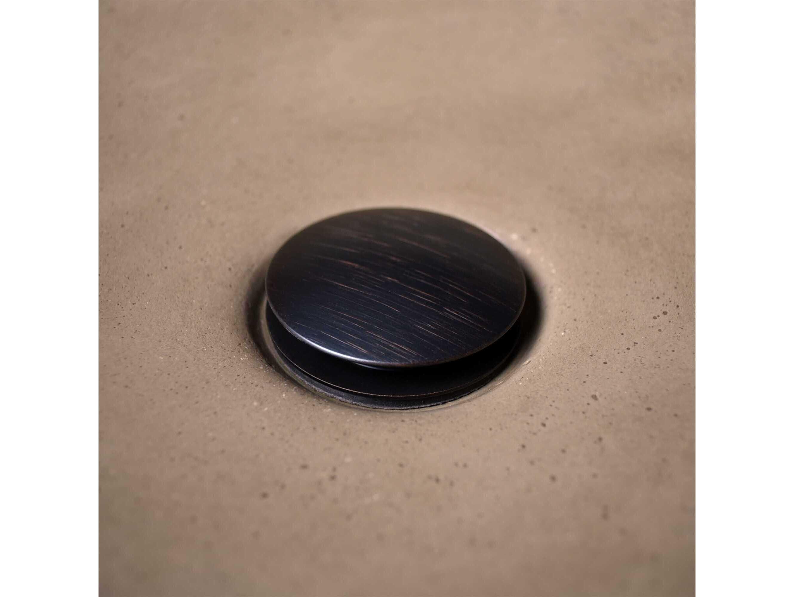 Native Trails Oil Rubbed Bronze 1.5" Push to Seal Dome Drain