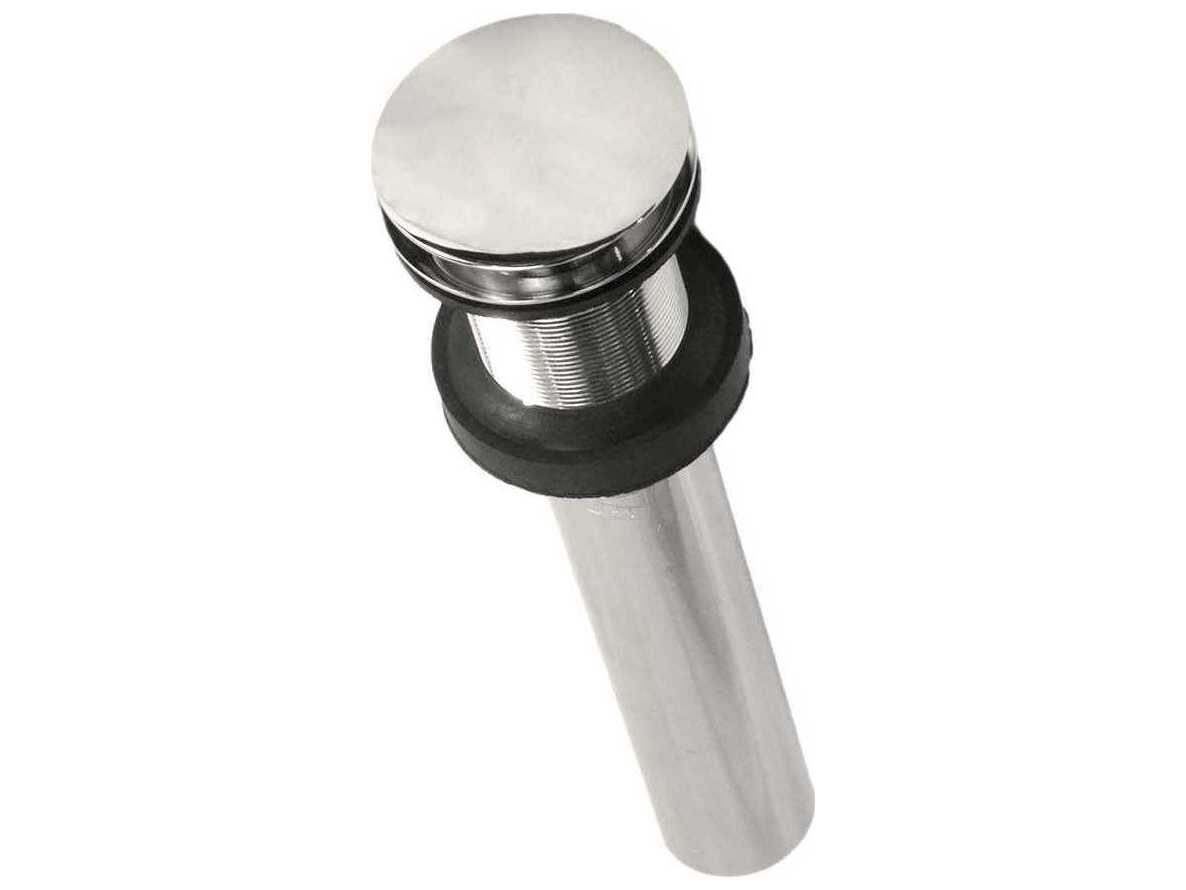 Native Trails Polished Nickel 1.5" Push to Seal Dome Drain