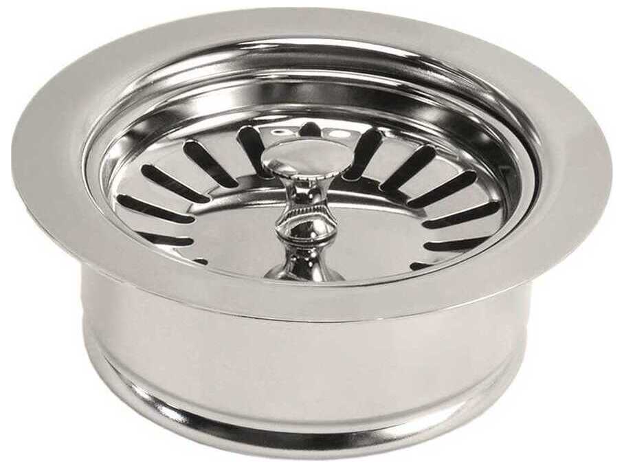 Native Trails Polished Nickel Disposer Trim with Basket Strainer
