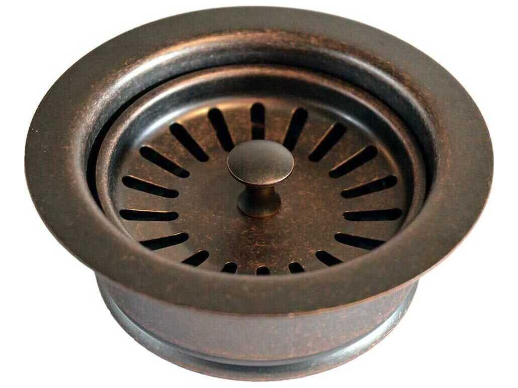 Native Trails Weathered Copper Disposer Trim with Basket Strainer