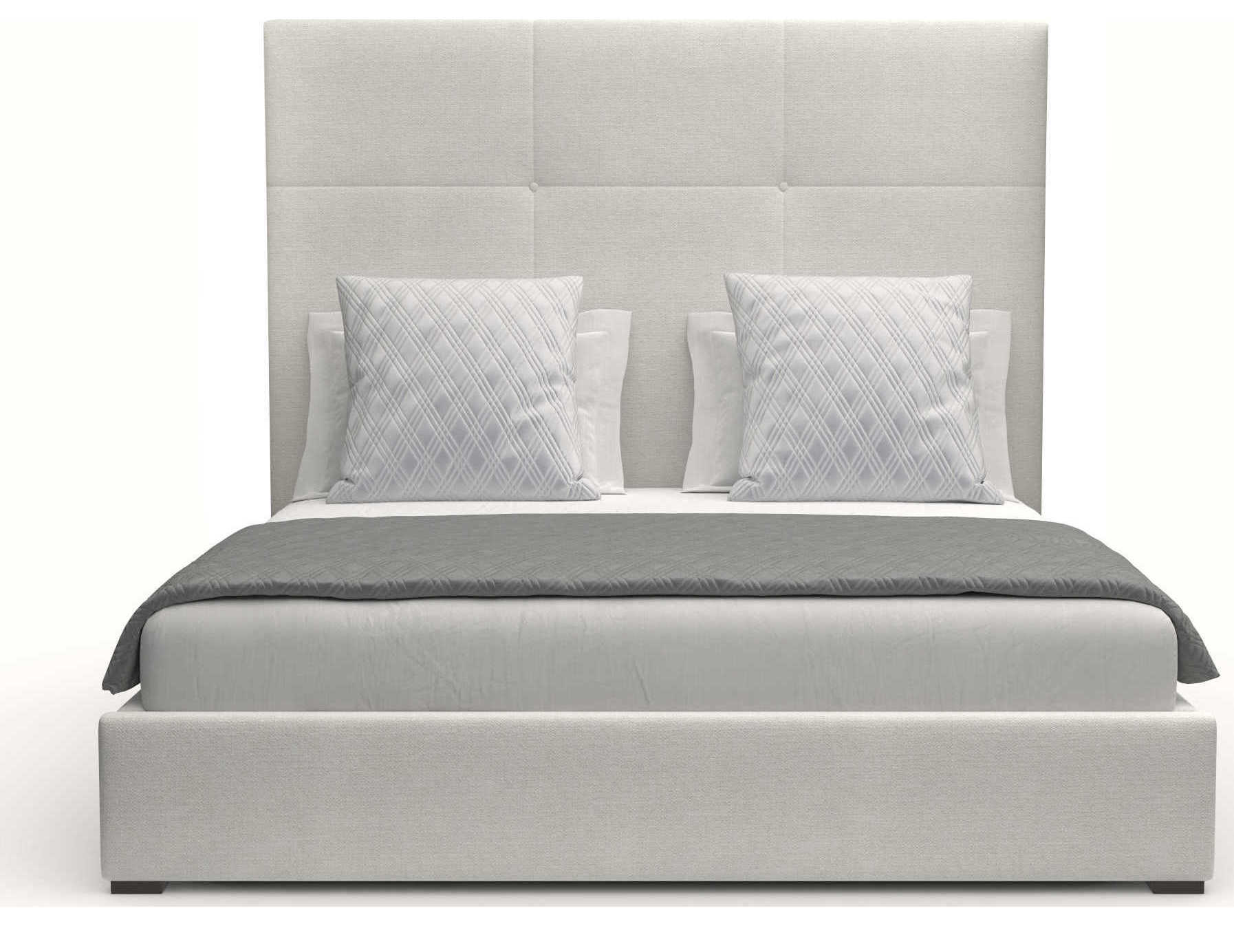 Nativa Interiors Moyra Simple Tufted High Gray Ply Wood Upholstered Panel Bed