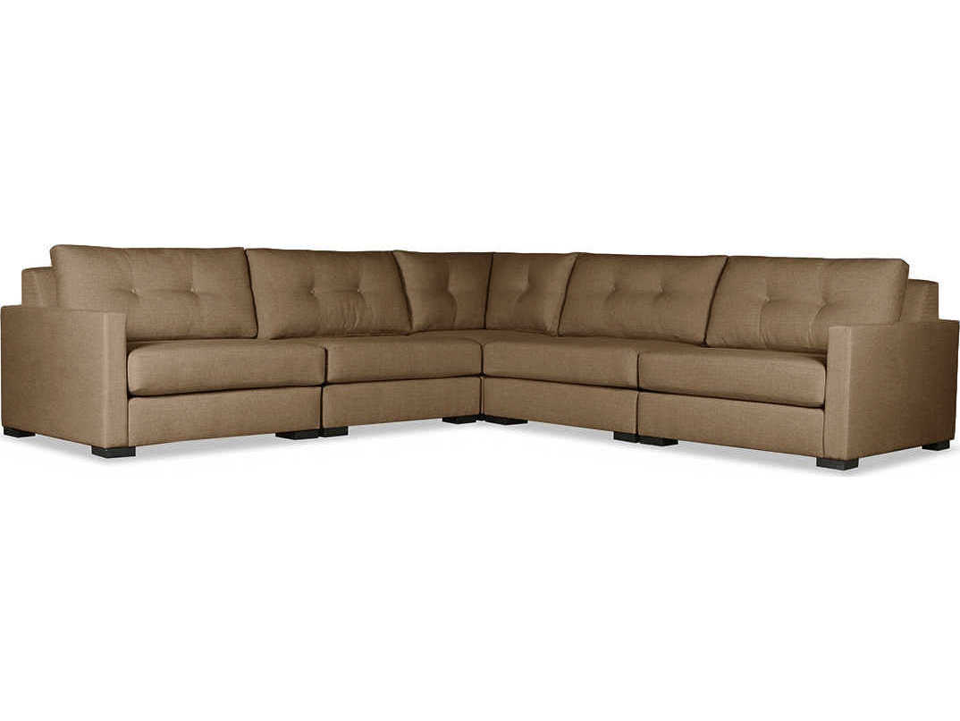 Nativa Interiors Chester Buttoned 5 - Pieces Upholstered Sectional Sofa