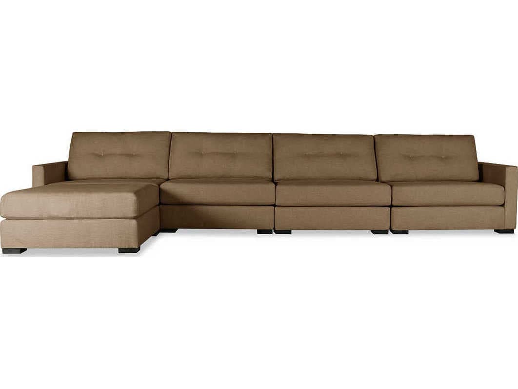 Nativa Interiors Chester Buttoned 5 - Pieces Upholstered Sectional Sofa with Ottoman