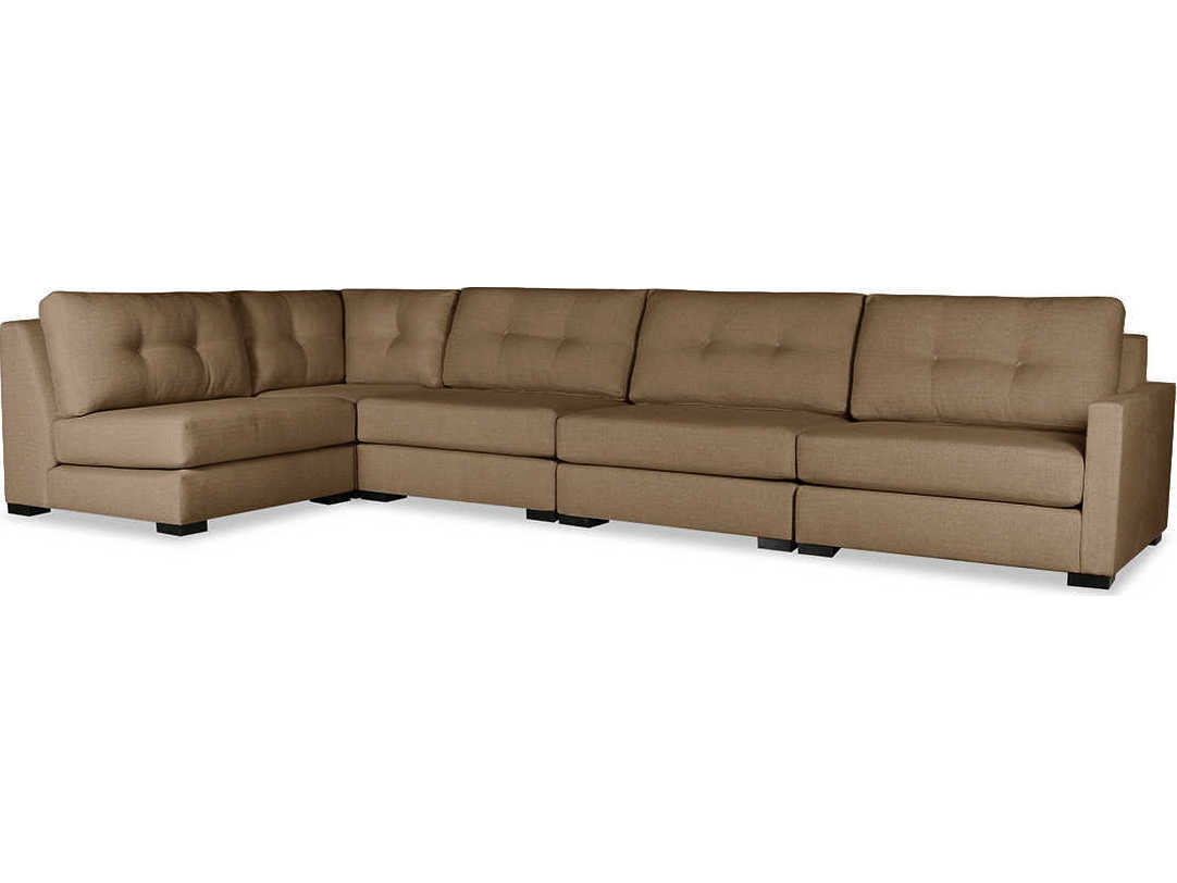 Nativa Interiors Chester Buttoned 5 - Pieces RAF Upholstered Sectional Sofa