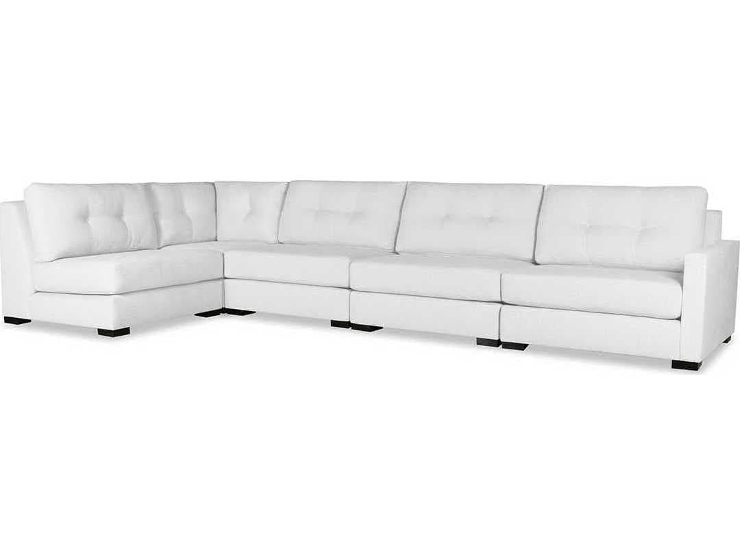Nativa Interiors Chester Buttoned 5 - Pieces RAF Upholstered Sectional Sofa