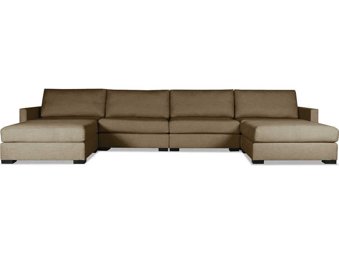 Nativa Interiors Chester 6 - Pieces Upholstered Sectional Sofa with Double Ottoman