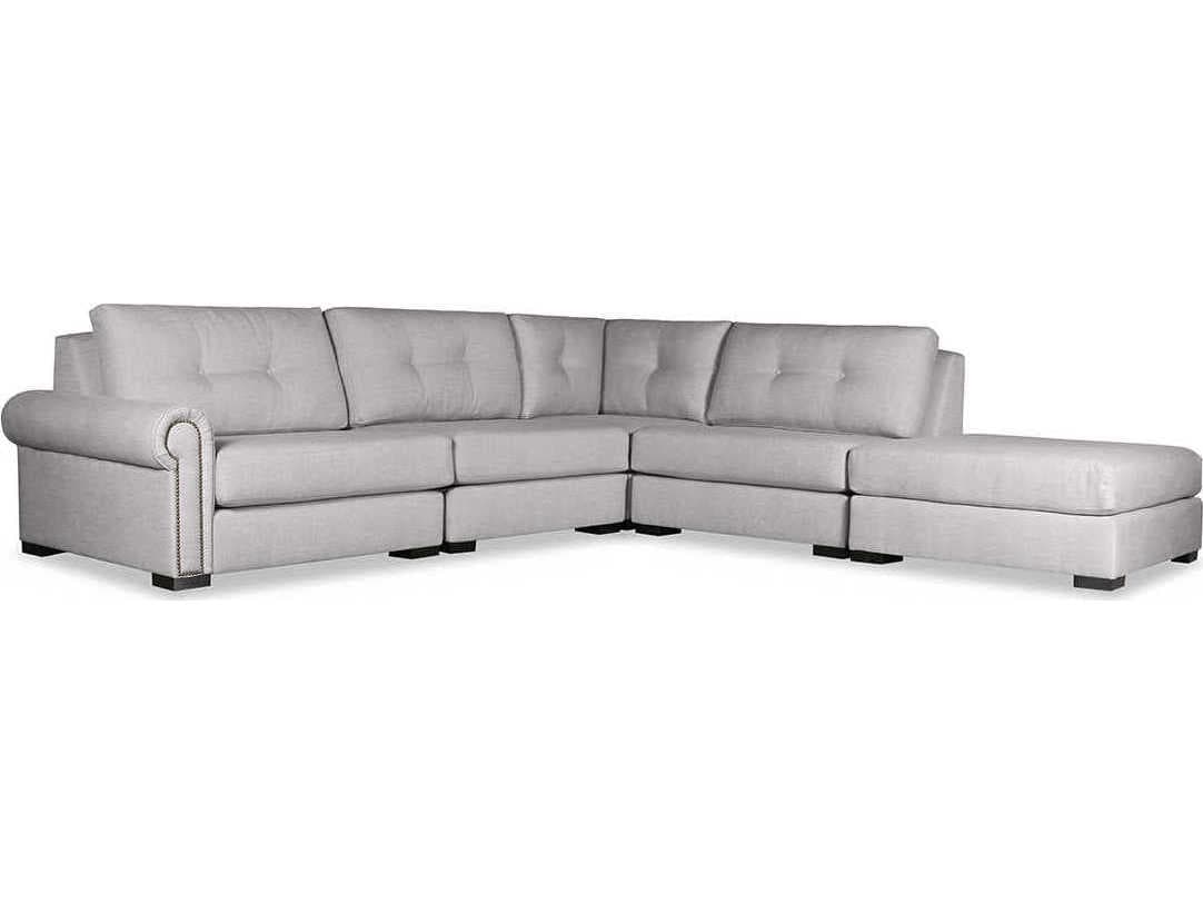 Nativa Interiors Sylviane Buttoned 5 - Pieces LAF Upholstered Sectional Sofa with Ottoman