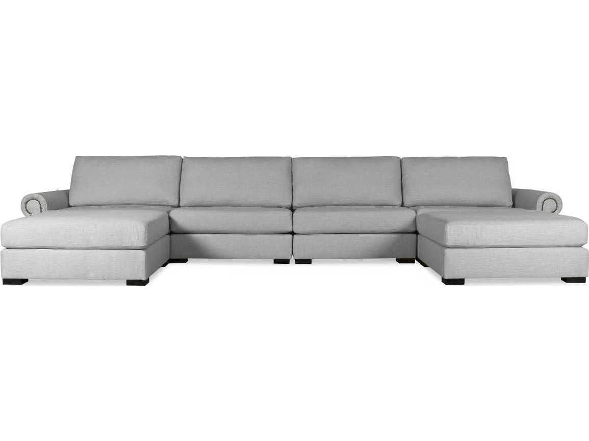 Nativa Interiors Sylviane 6 - Pieces Upholstered Sectional Sofa with Double Ottoman