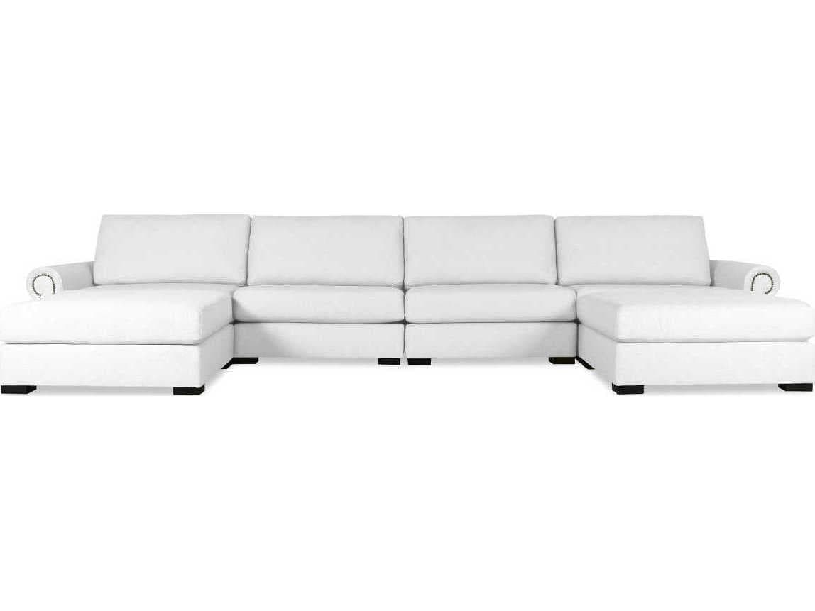 Nativa Interiors Sylviane 6 - Pieces Upholstered Sectional Sofa with Double Ottoman