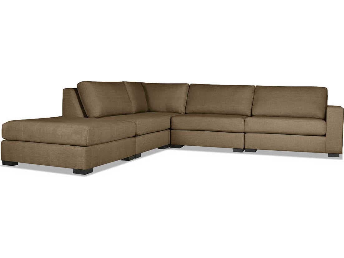 Nativa Interiors Veranda 5 - Pieces RAF Upholstered Sectional Sofa with Ottoman