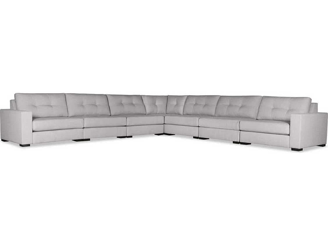 Nativa Interiors Veranda Buttoned 7 - Pieces Upholstered Sectional Sofa