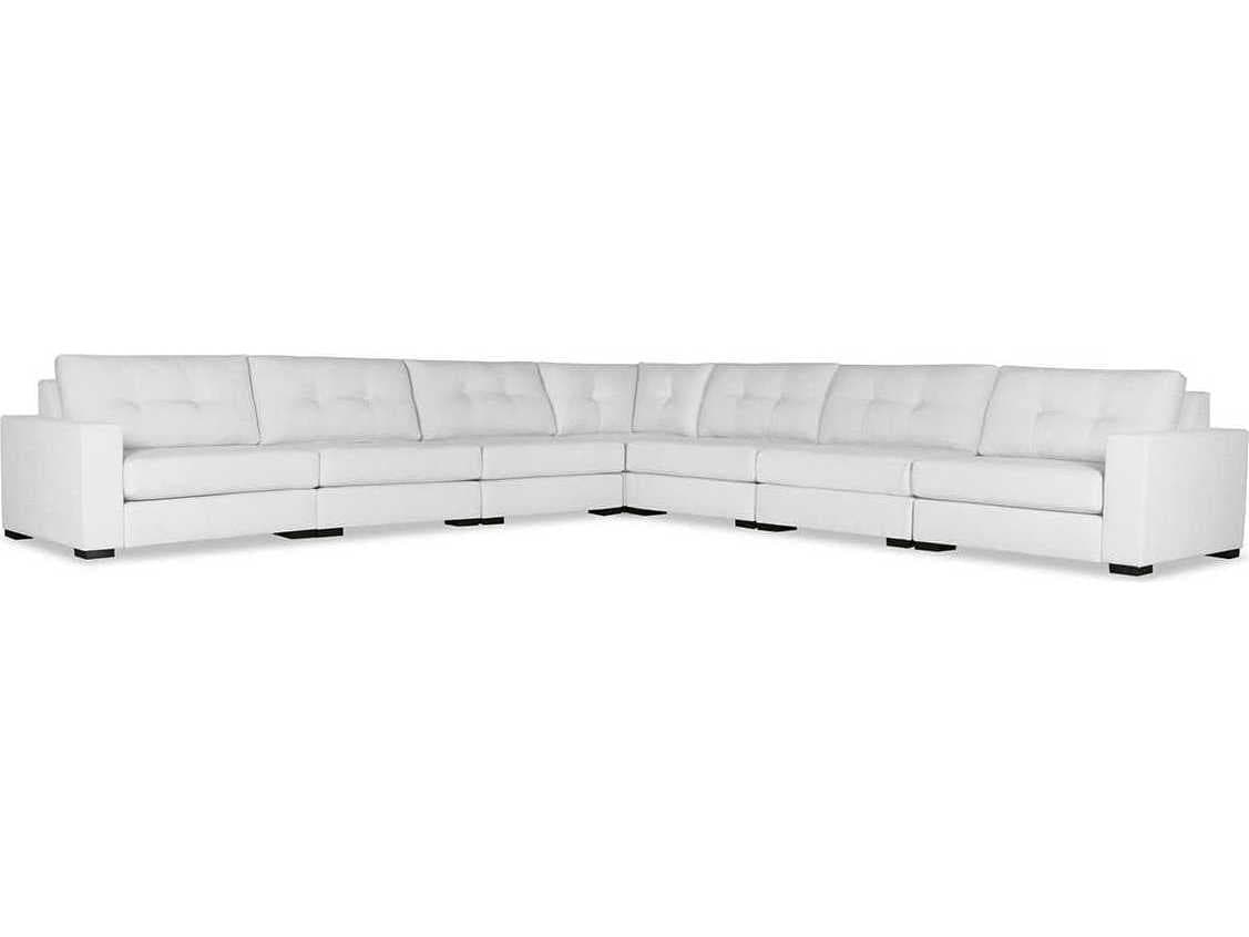 Nativa Interiors Veranda Buttoned 7 - Pieces Upholstered Sectional Sofa
