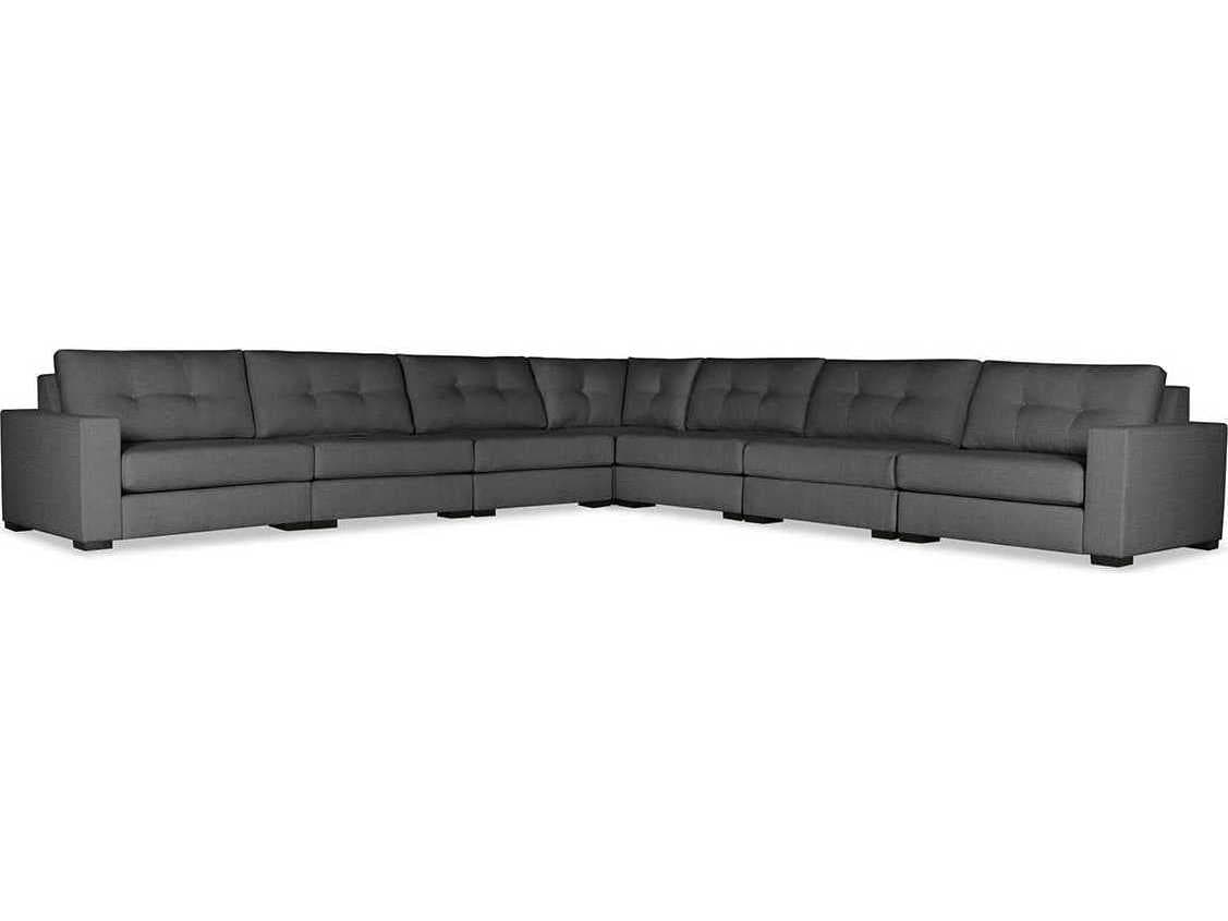 Nativa Interiors Veranda Buttoned 7 - Pieces Upholstered Sectional Sofa