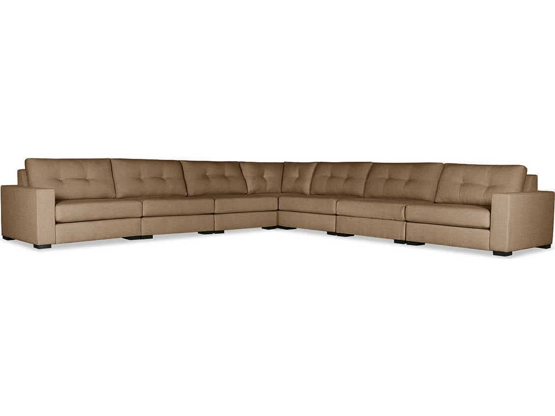 Nativa Interiors Veranda Buttoned 7 - Pieces Upholstered Sectional Sofa