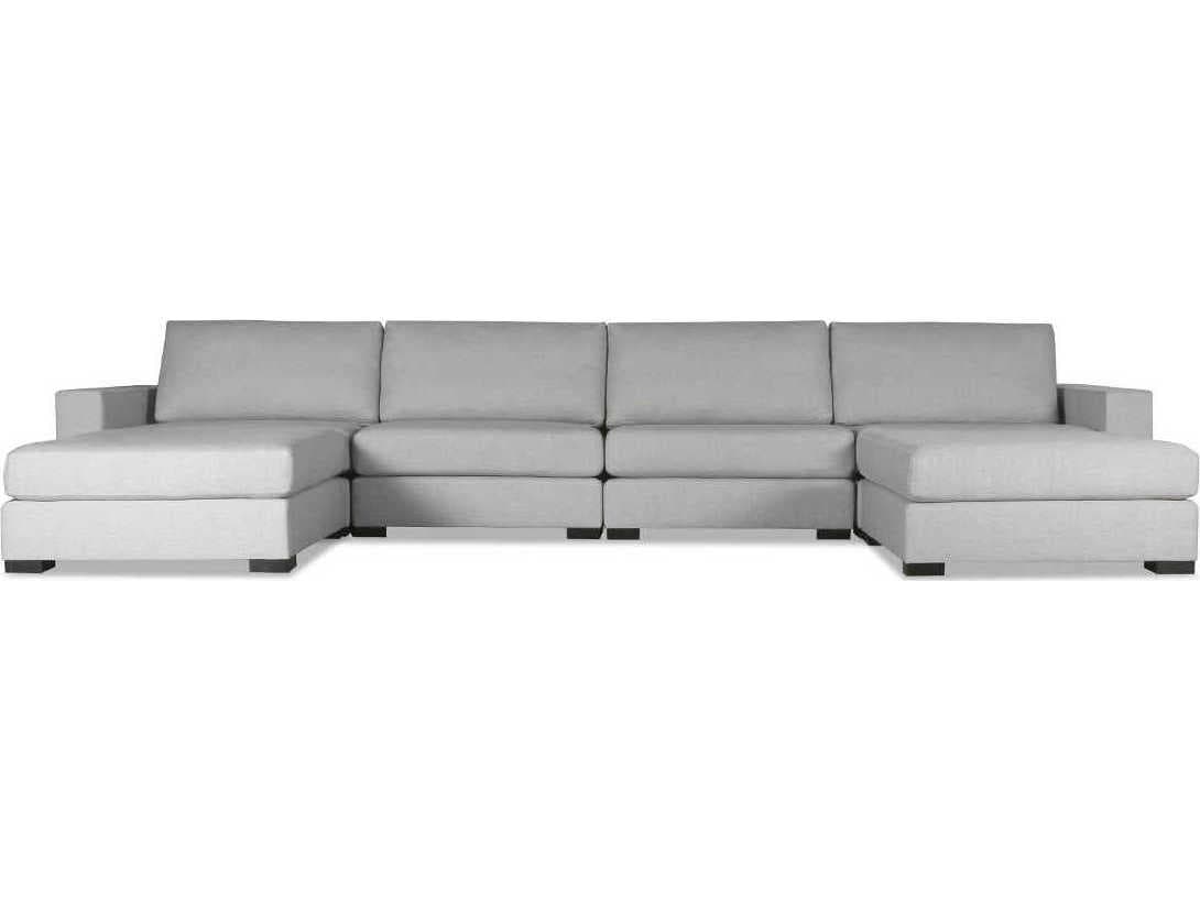 Nativa Interiors Veranda 6 - Pieces Upholstered Sectional Sofa with Double Ottoman