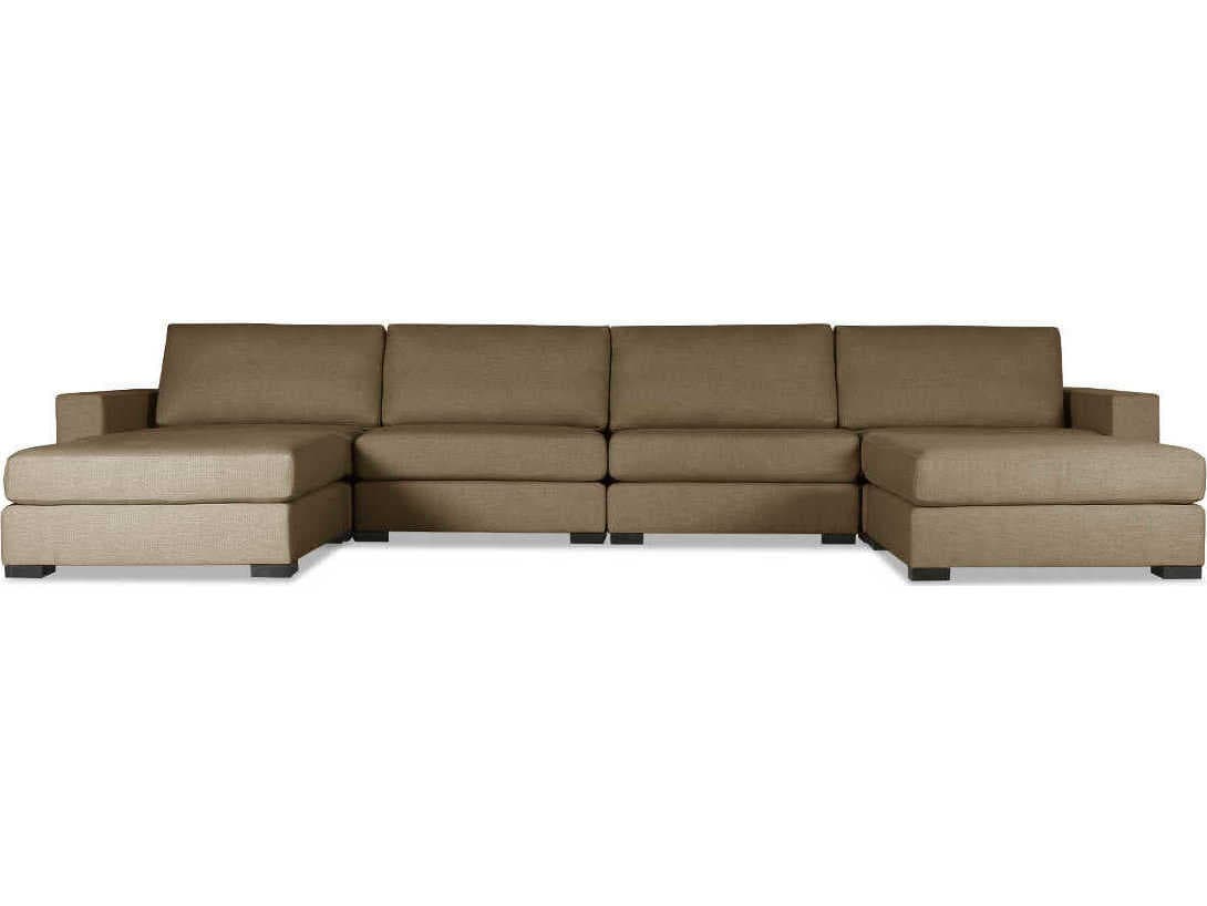 Nativa Interiors Veranda 6 - Pieces Upholstered Sectional Sofa with Double Ottoman