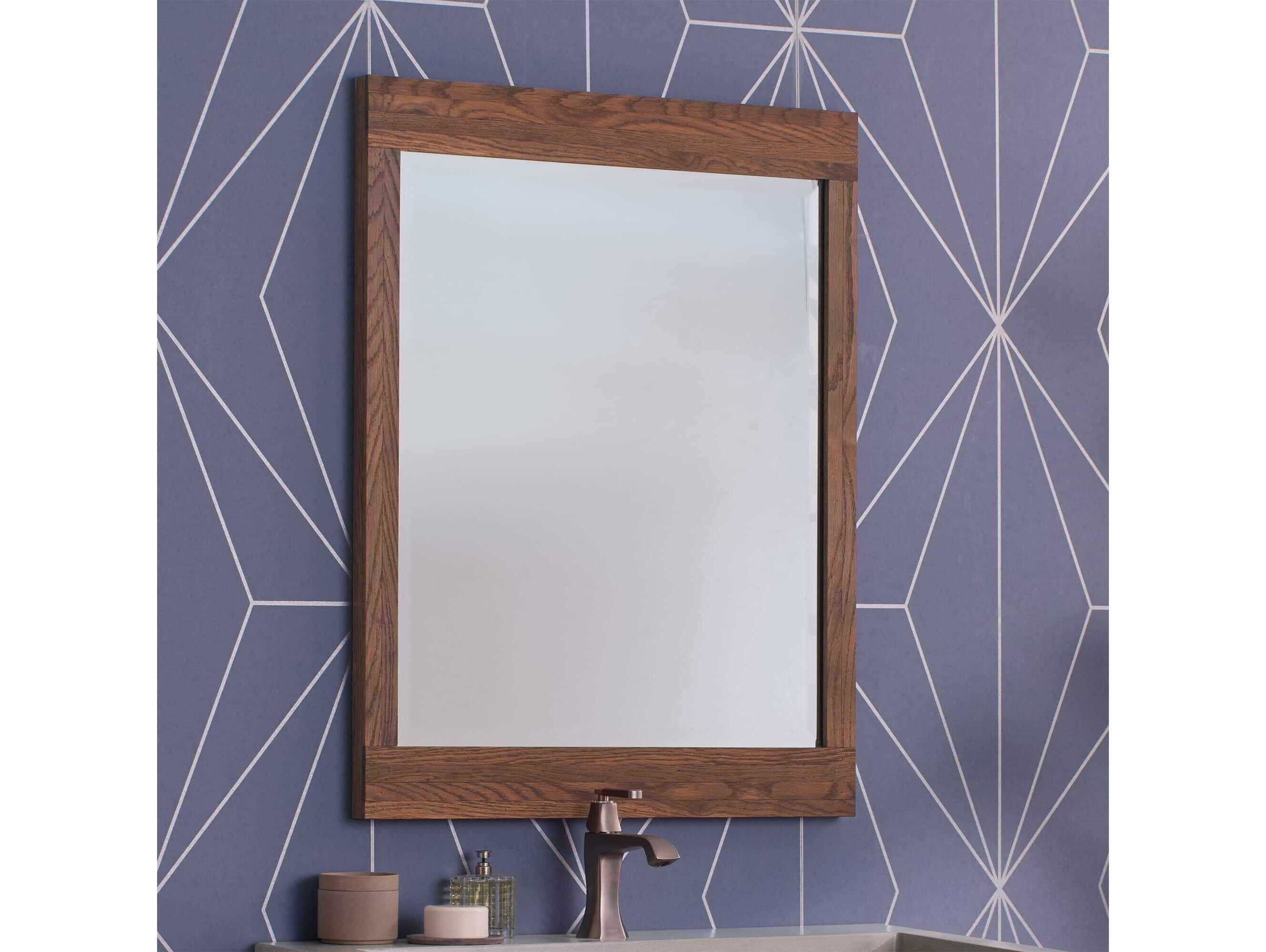 Native Trails Winemaker Cask Oak Rectangular Wall Mirror