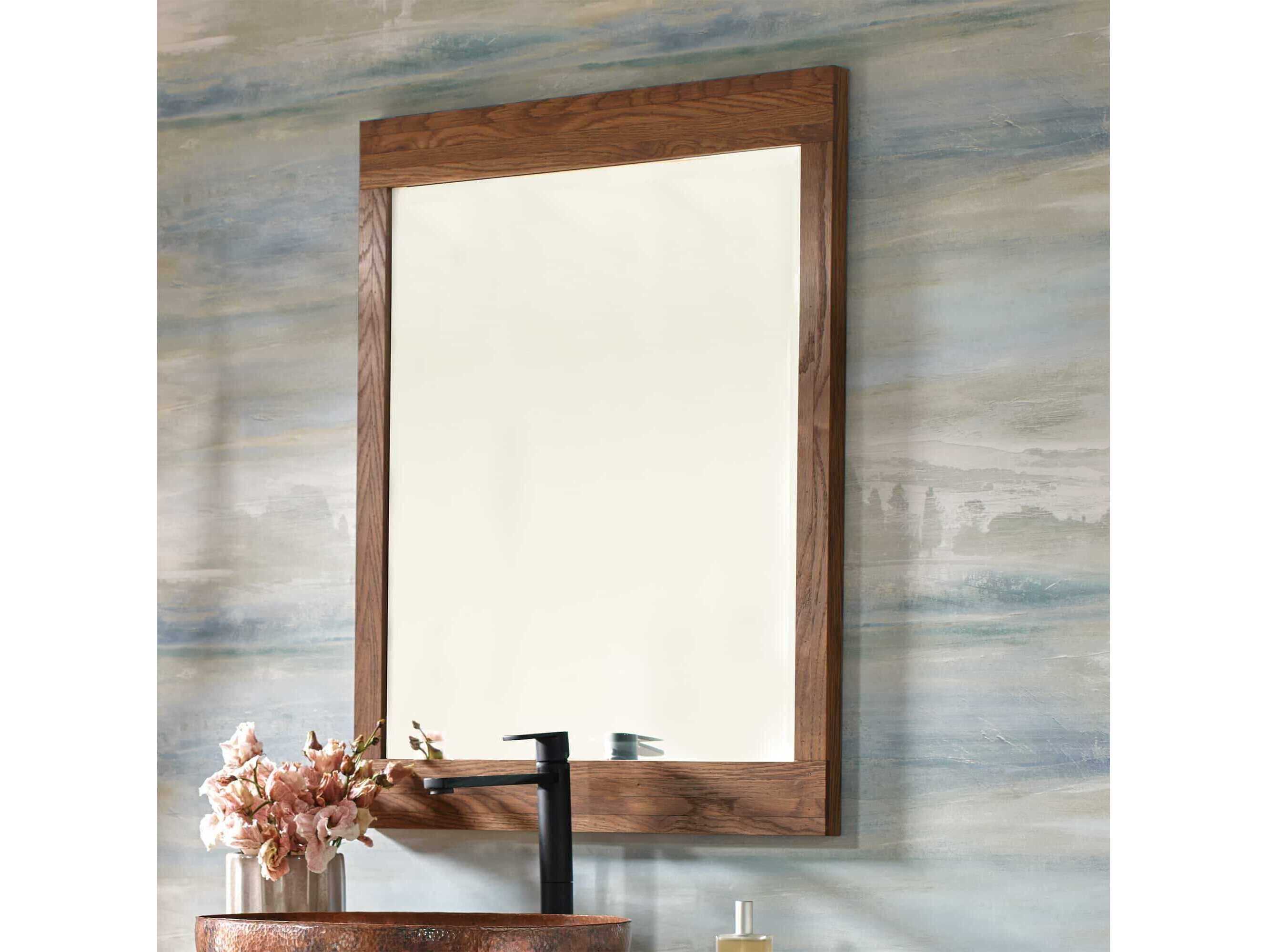 Native Trails Winemaker Cask Oak Rectangular Wall Mirror