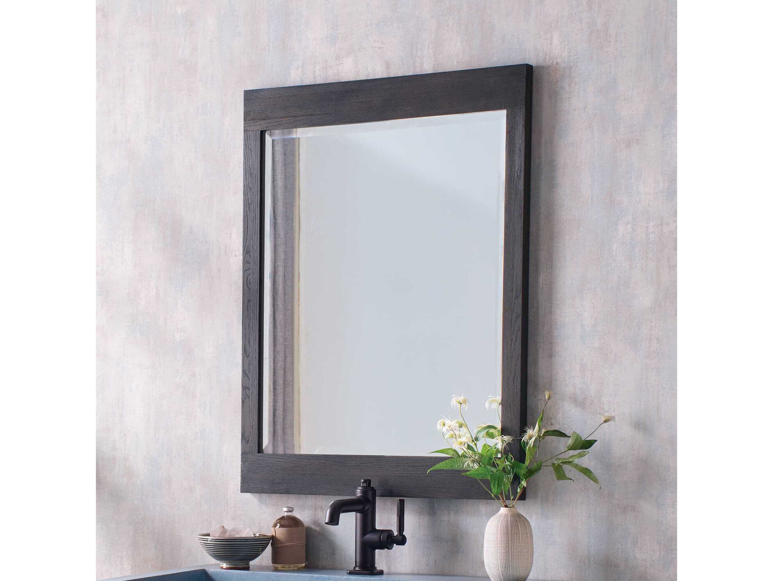 Native Trails Winemaker Charred Oak Rectangular Wall Mirror